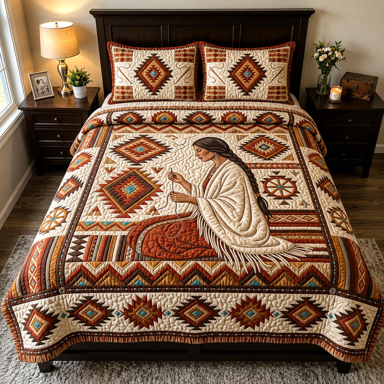 Tribal Beauty 3-Piece Quilted Bedding Set GFTOMA12302