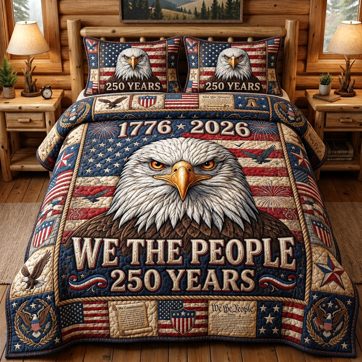 Heritage Patch 3-Piece Quilted Bedding Set GFTOMA12341