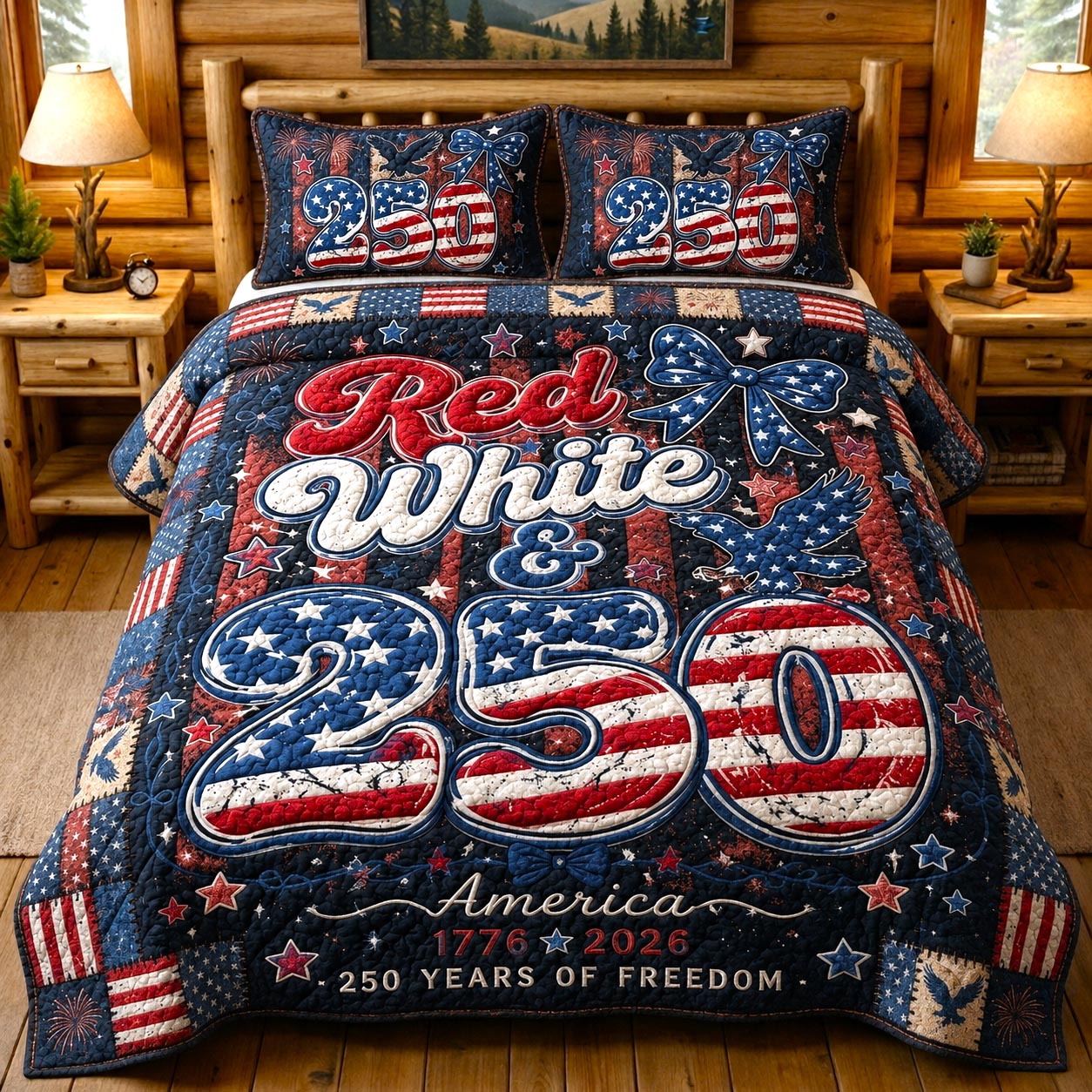Heritage Patch 3-Piece Quilted Bedding Set GFTOMA12343