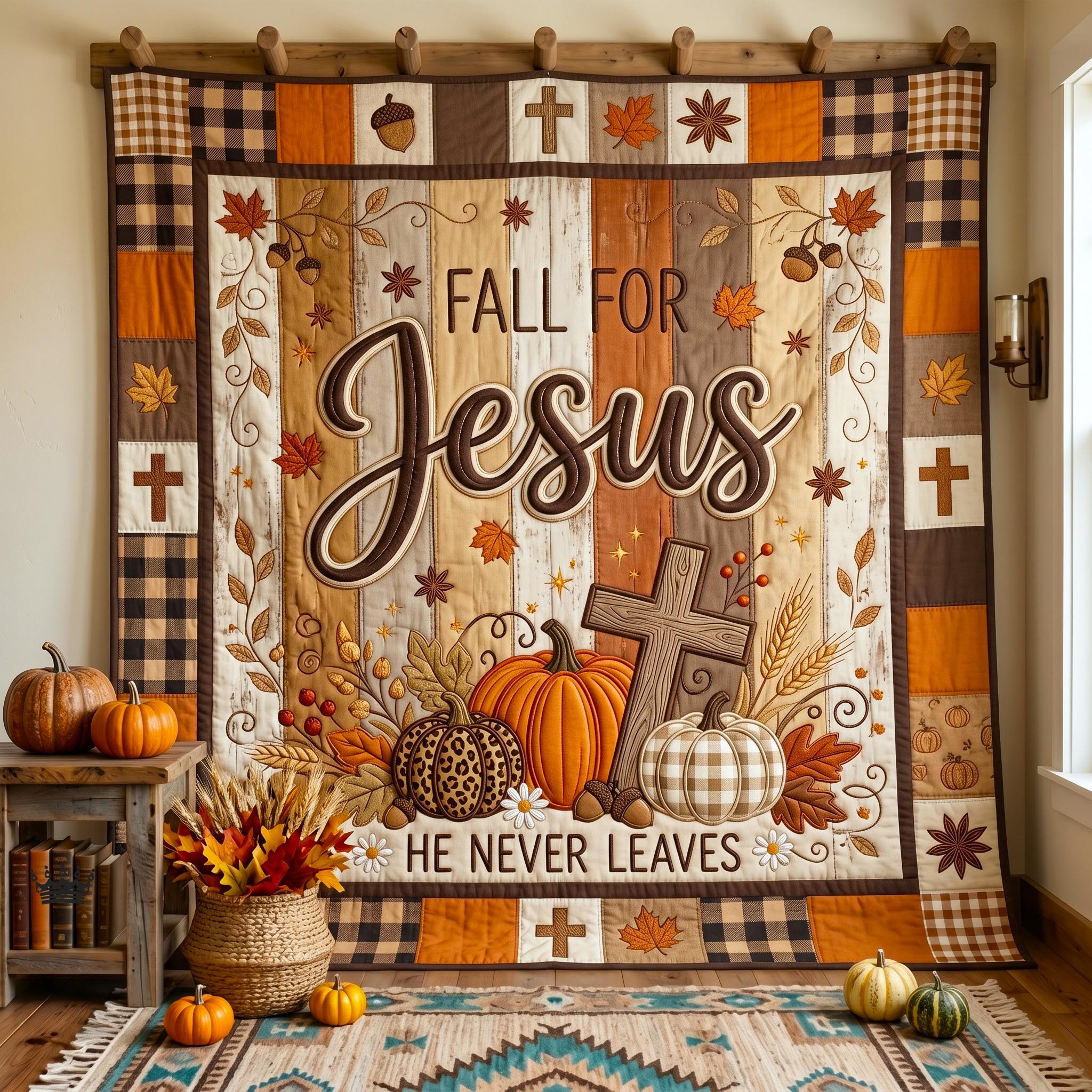 Pumpkin Harvest Quilted Blanket GFTOMA12359