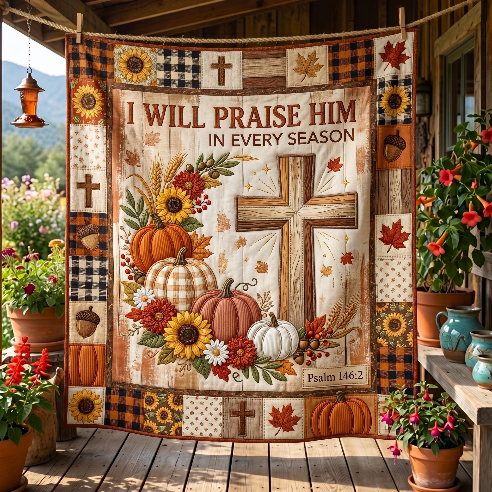 Harvest Blessings Quilted Blanket GFTOMA12362
