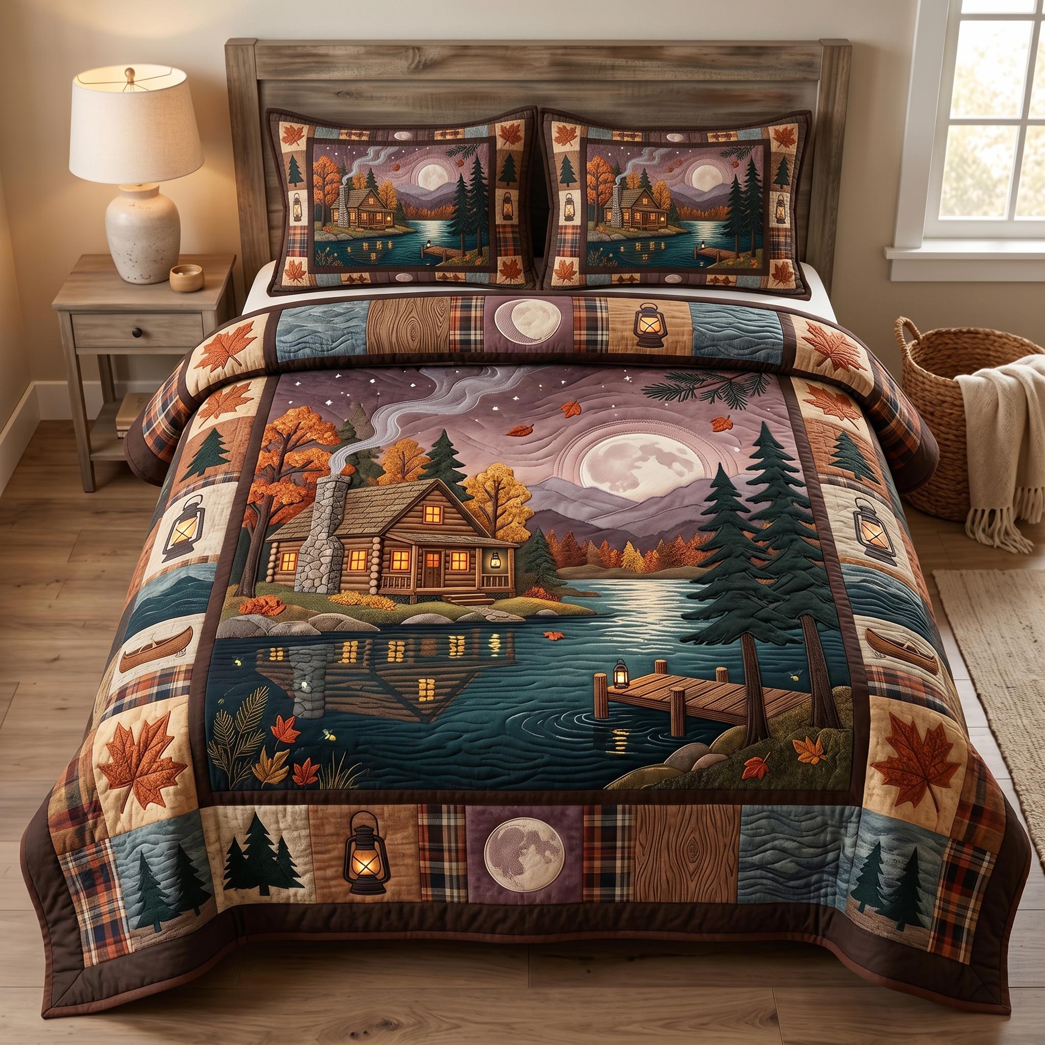 Lake Escape 3-Piece Quilted Bedding Set GFTOMA12393