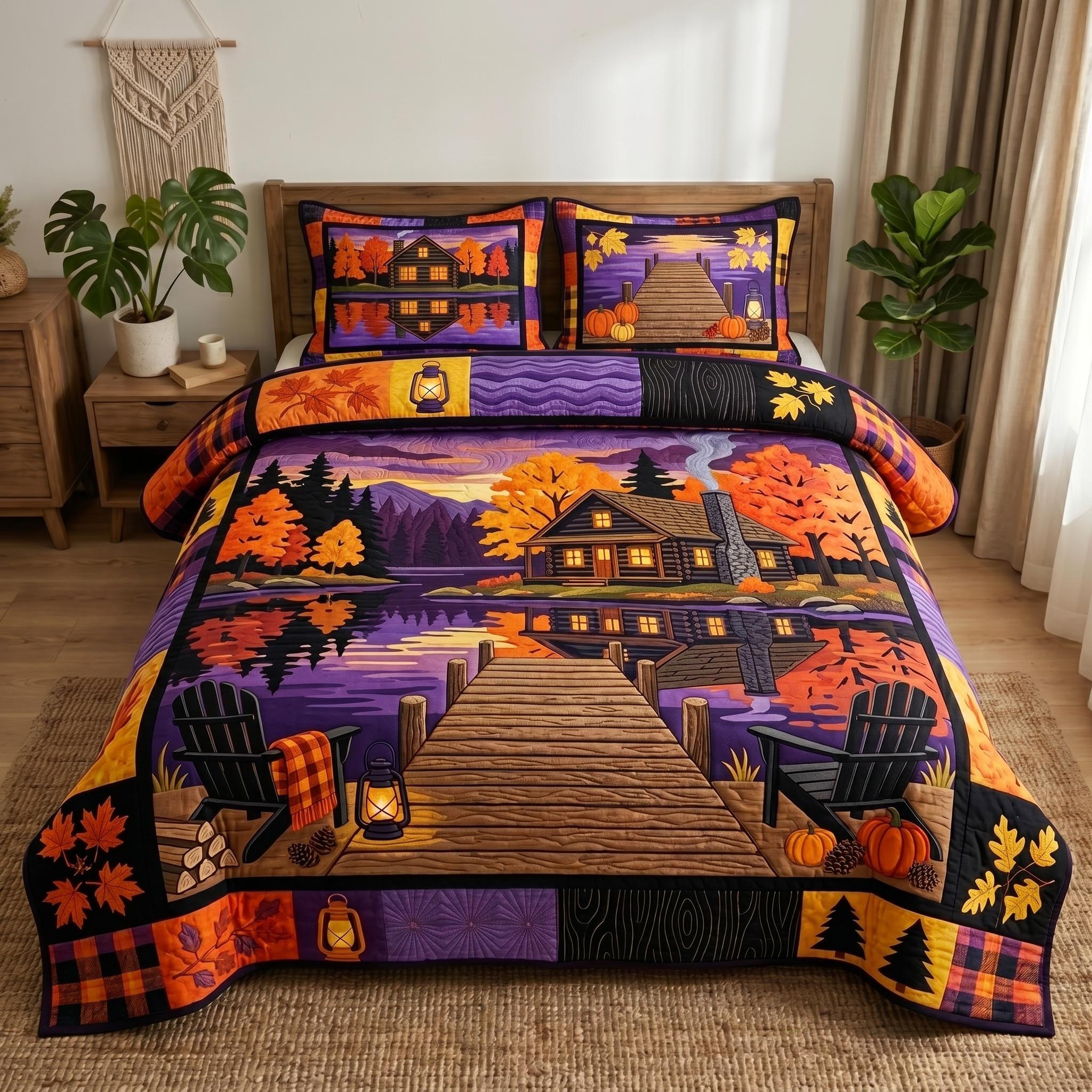 Autumn Haven 3-Piece Quilted Bedding Set GFTOMA12394