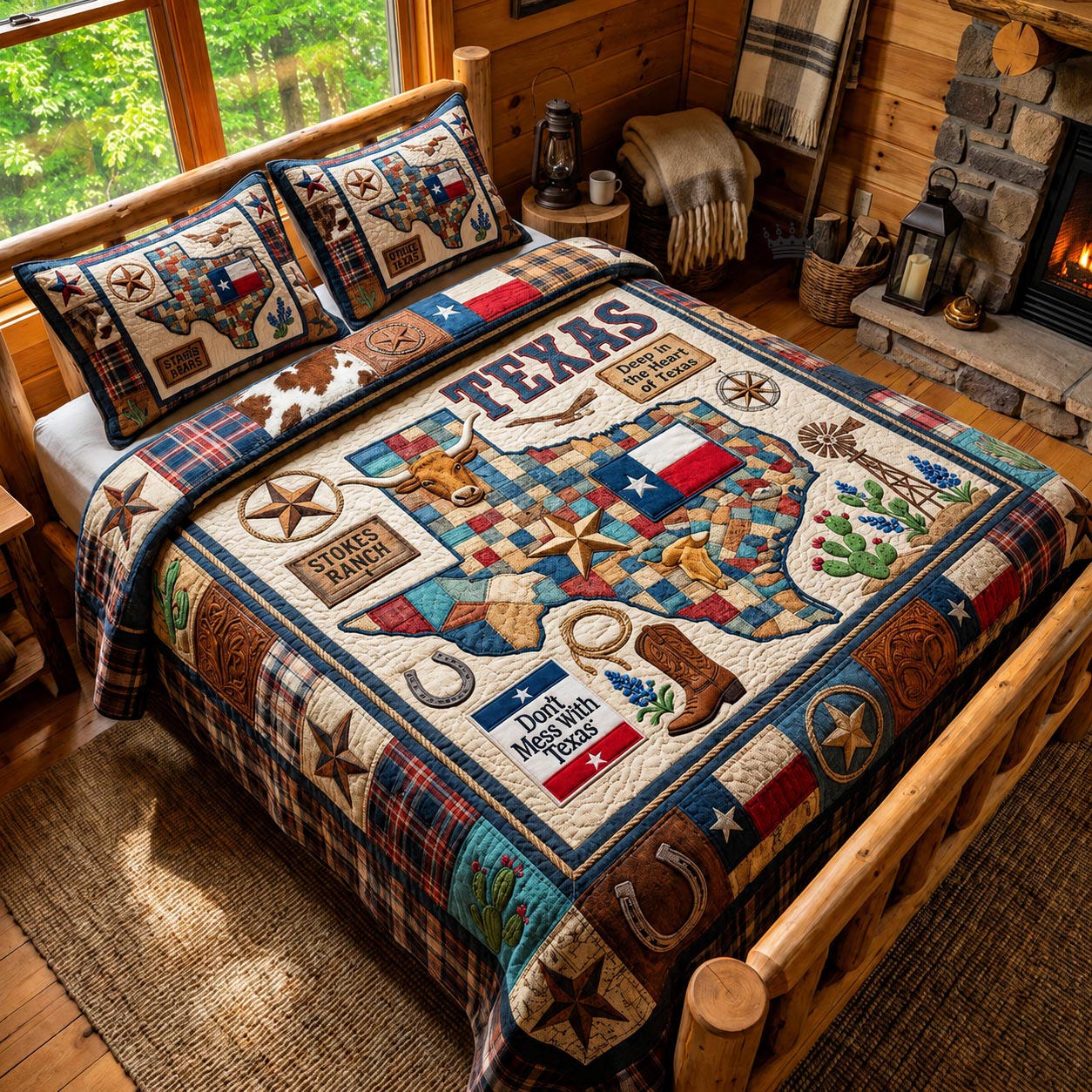 Lone Star 3-Piece Quilted Bedding Set GFTOMA12450