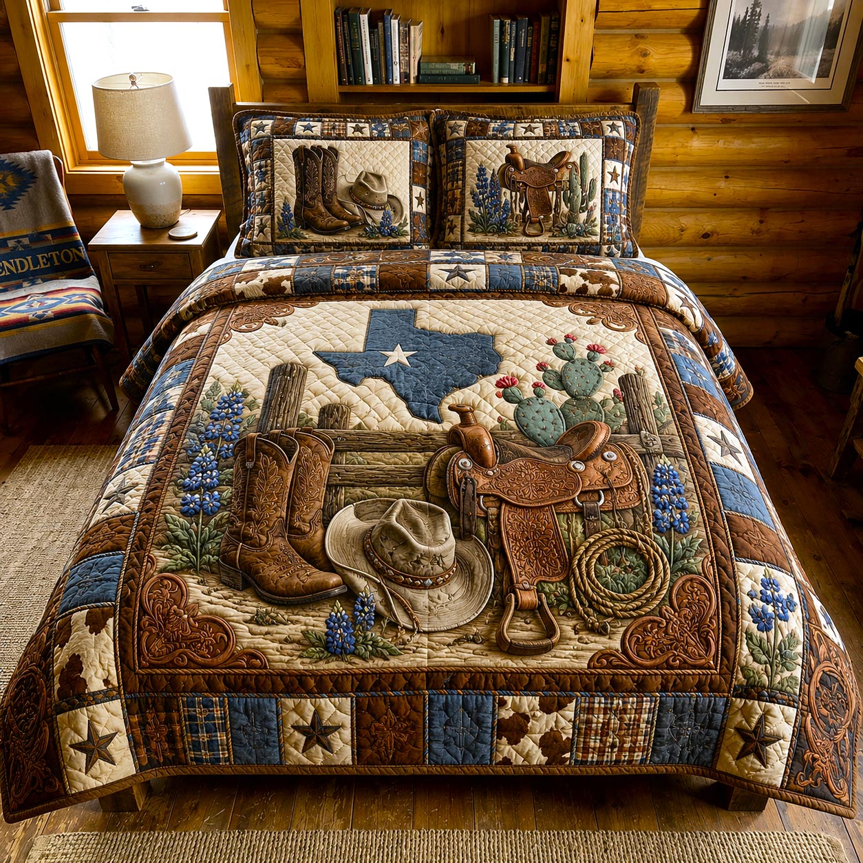 Texas Spirit 3-Piece Quilted Bedding Set GFTOMA12452