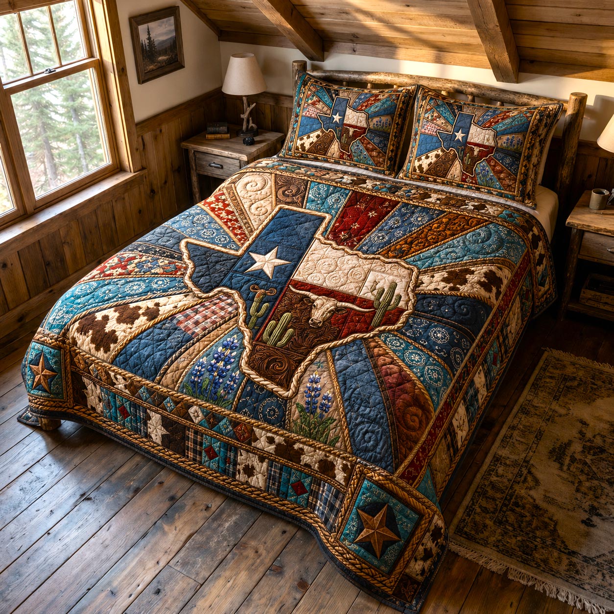 Texas Roots 3-Piece Quilted Bedding Set GFTOMA12453