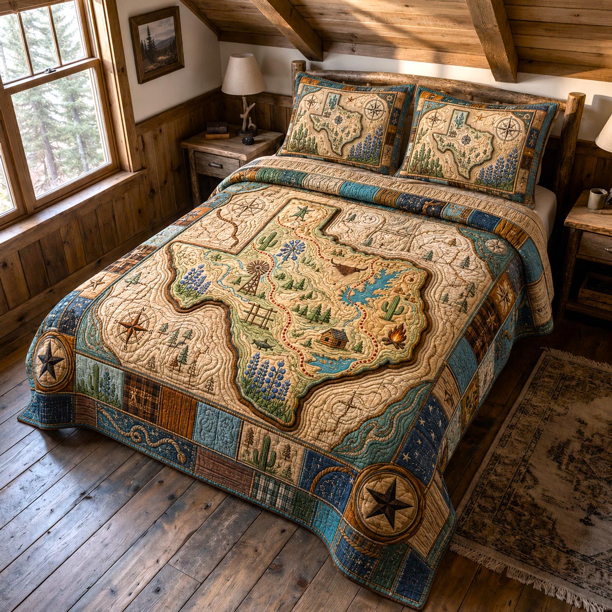 Texas Glory 3-Piece Quilted Bedding Set GFTOMA12454