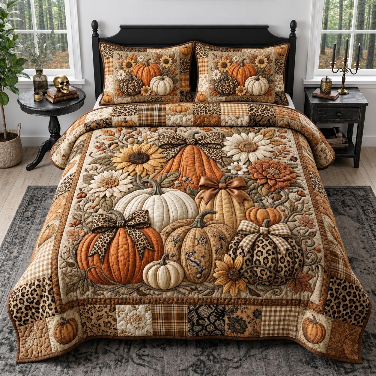 Harvest Glam 3-Piece Quilted Bedding Set GFTOMA12472