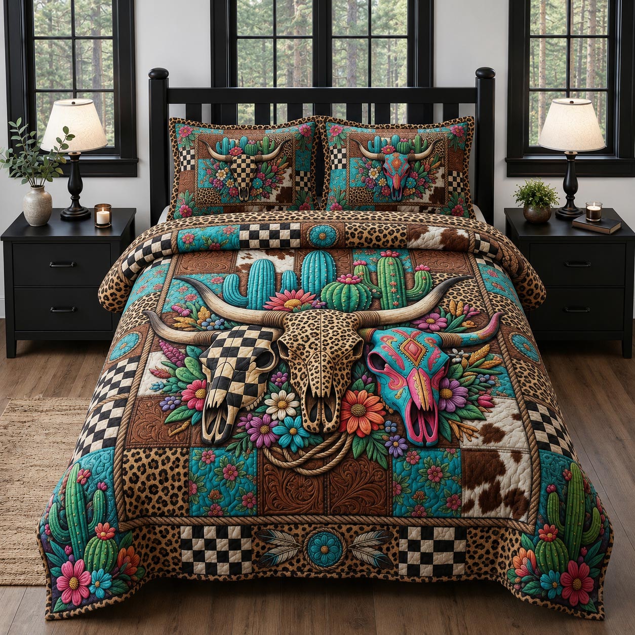 Western Wild 3-Piece Quilted Bedding Set GFTOMA12473