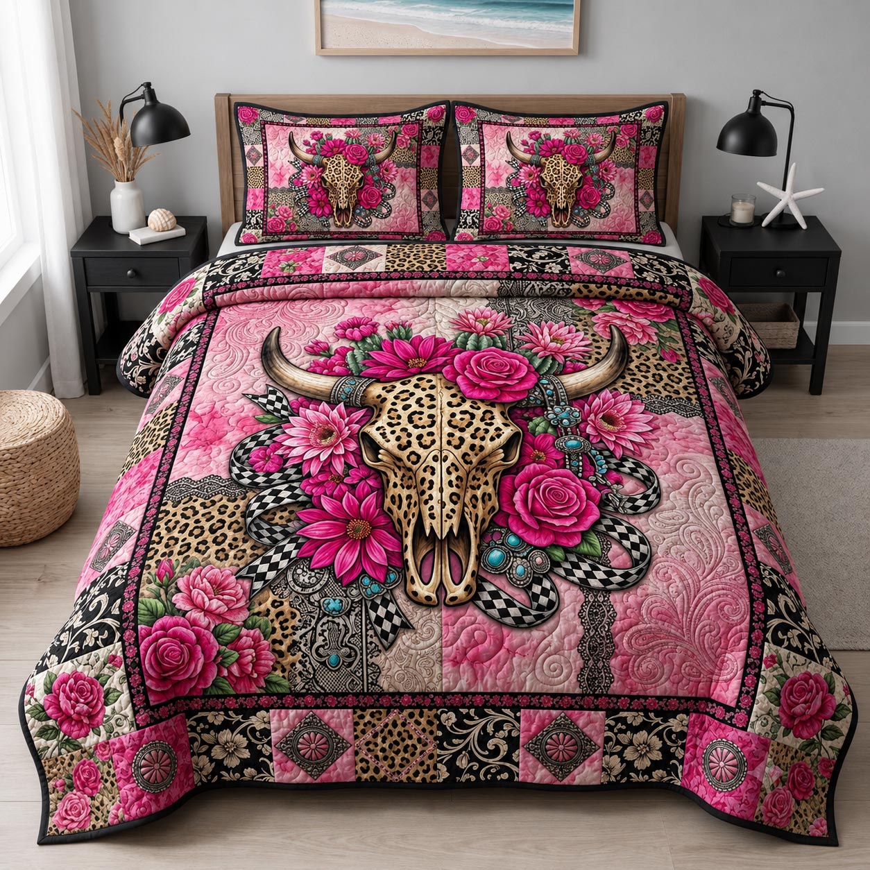 Western Glam 3-Piece Quilted Bedding Set GFTOMA12475