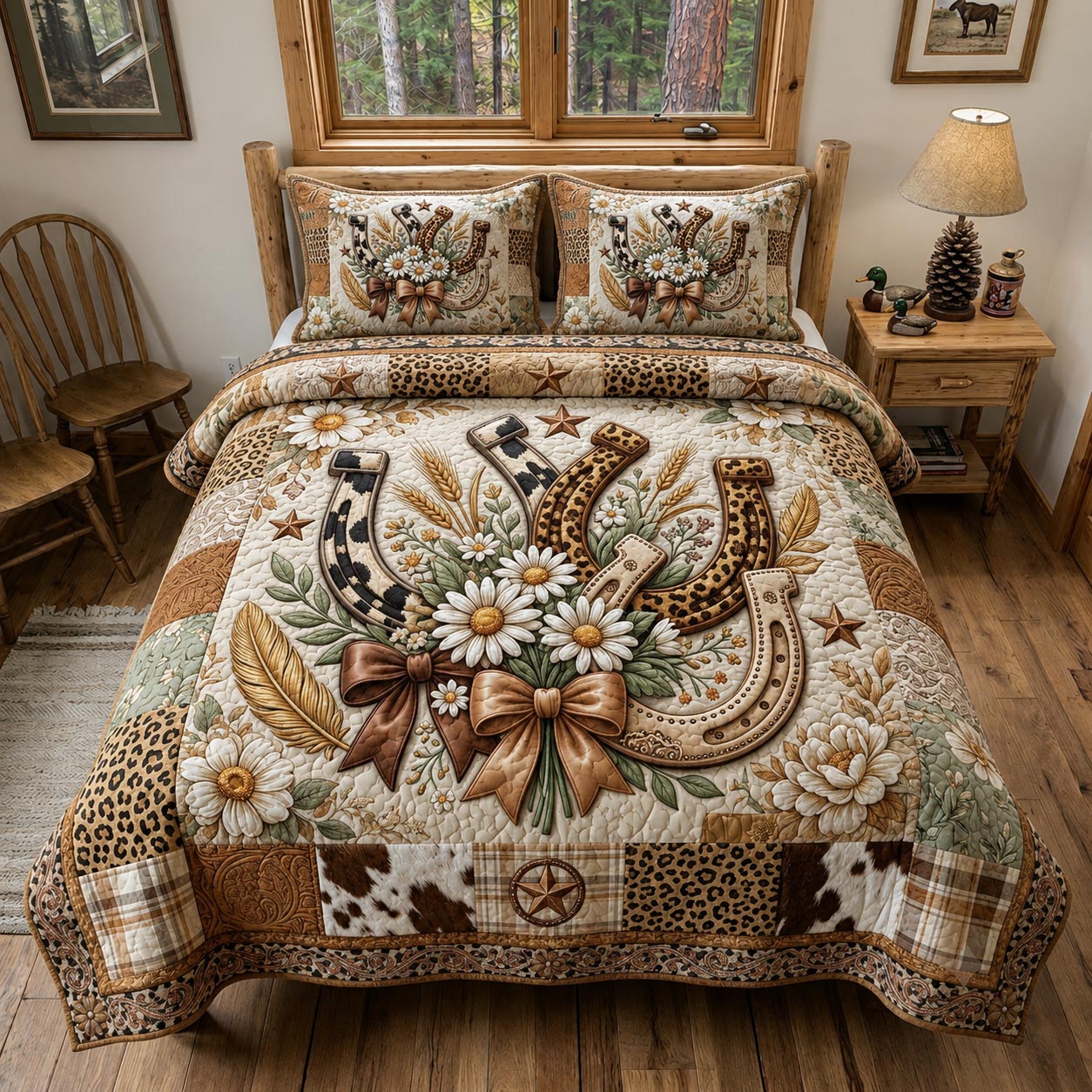 Wild Cowgirl 3-Piece Quilted Bedding Set GFTOMA12477