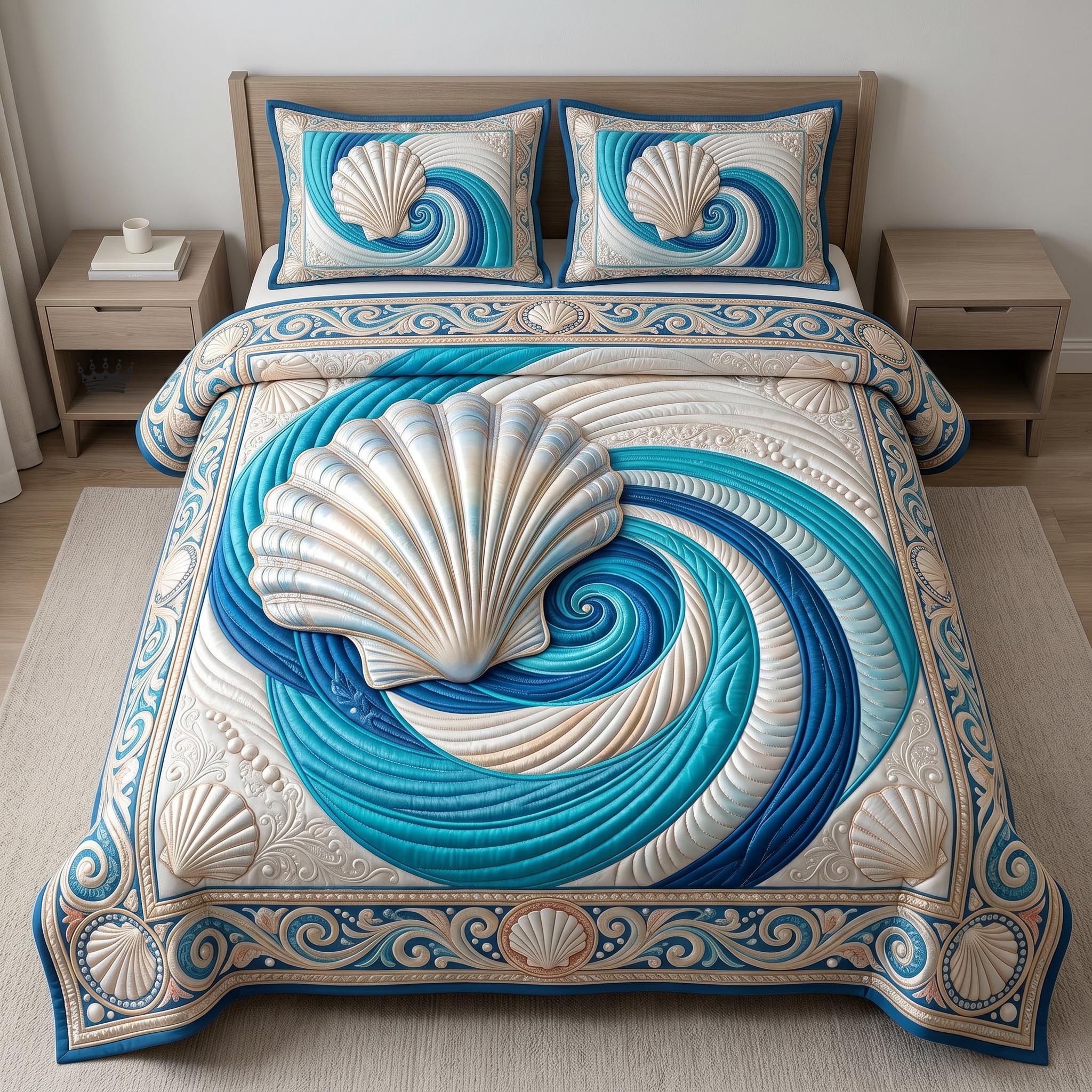Sea Escape 3-Piece Quilted Bedding Set GFTOMA12552