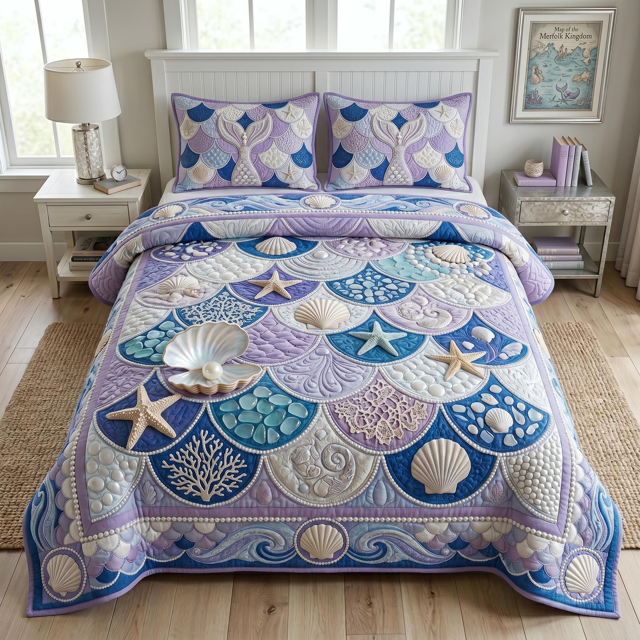 Sea Escape 3-Piece Quilted Bedding Set GFTOMA12556