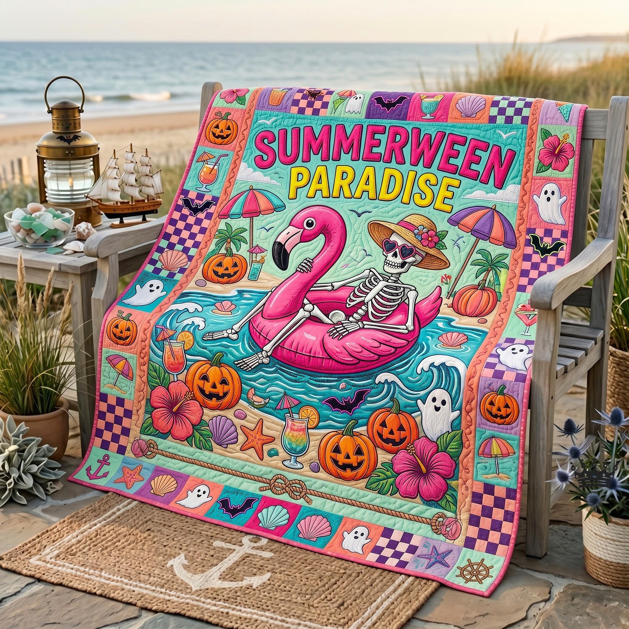 Summerween Vibes Quilted Blanket GFTOMA12575