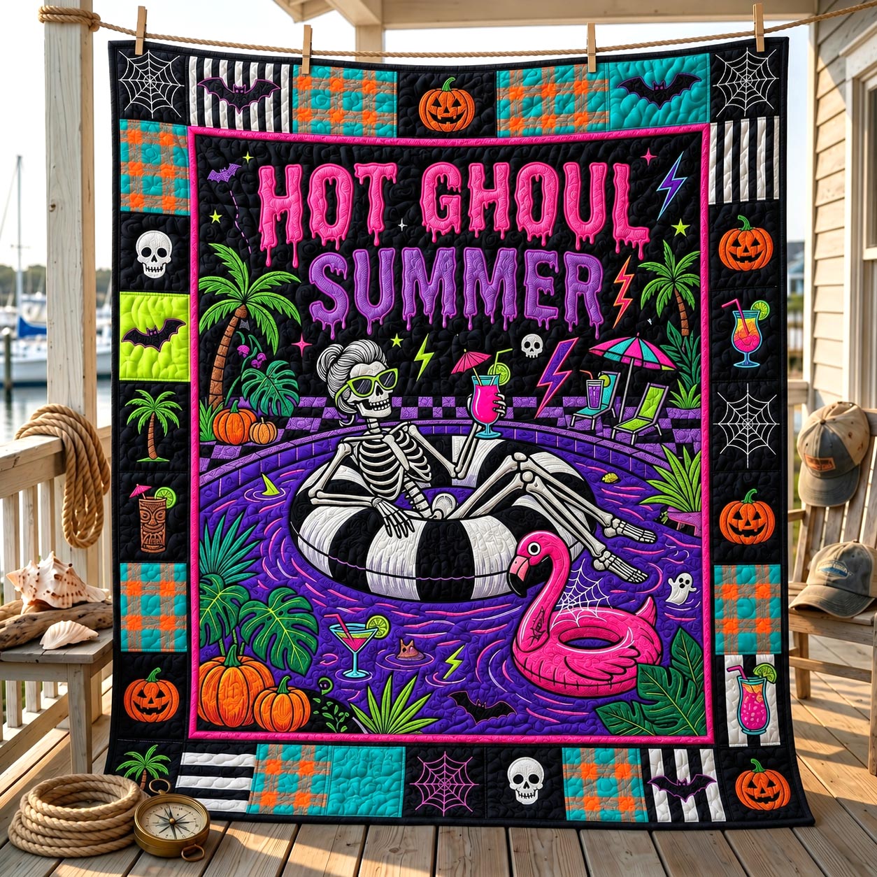 Spooky Summer Quilted Blanket GFTOMA12576