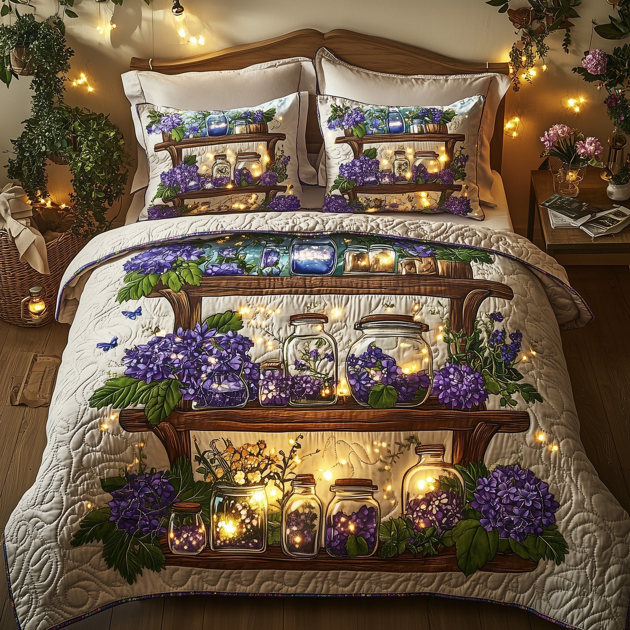 Twilight Garden 3-Piece Quilted Bedding Set GFTOMA1259