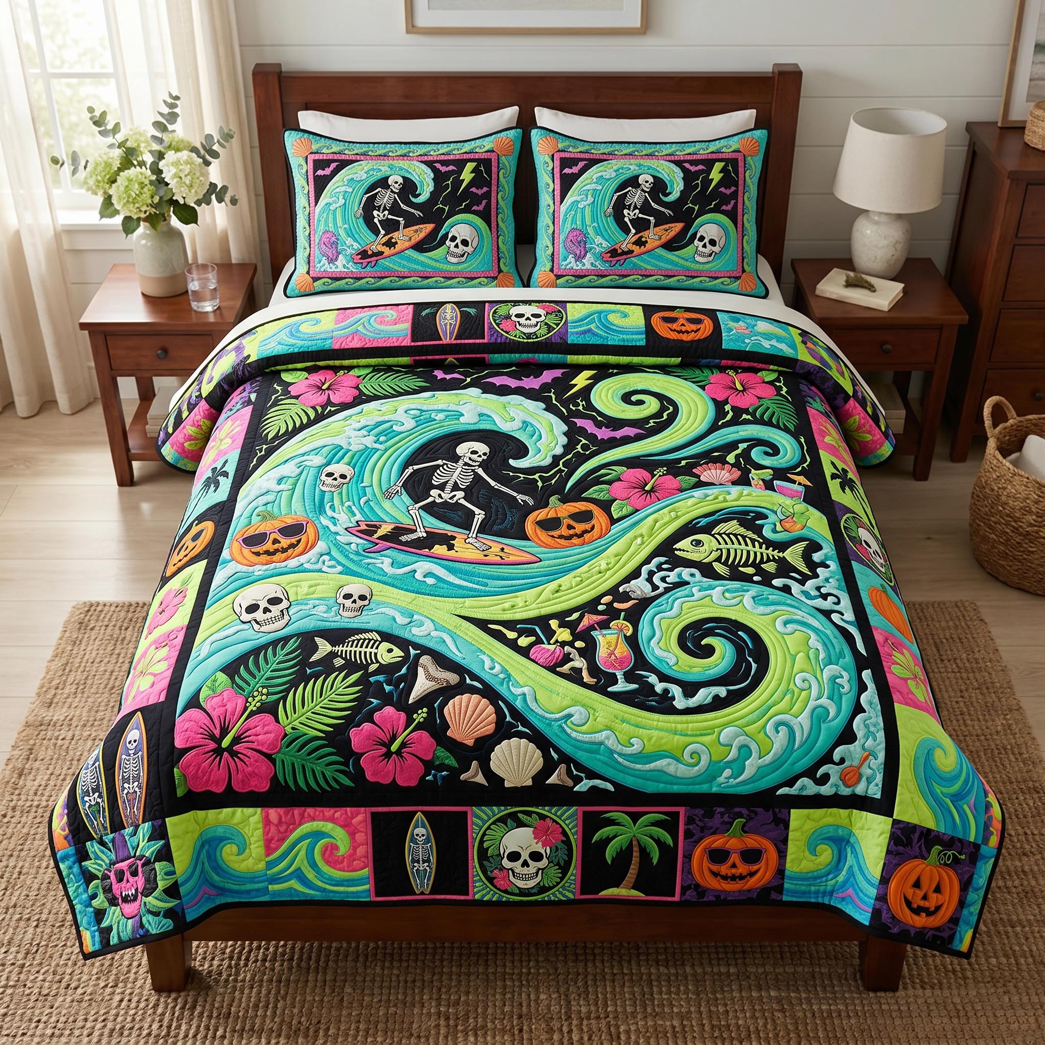 Tropical Haunt 3-Piece Quilted Bedding Set GFTOMA12653