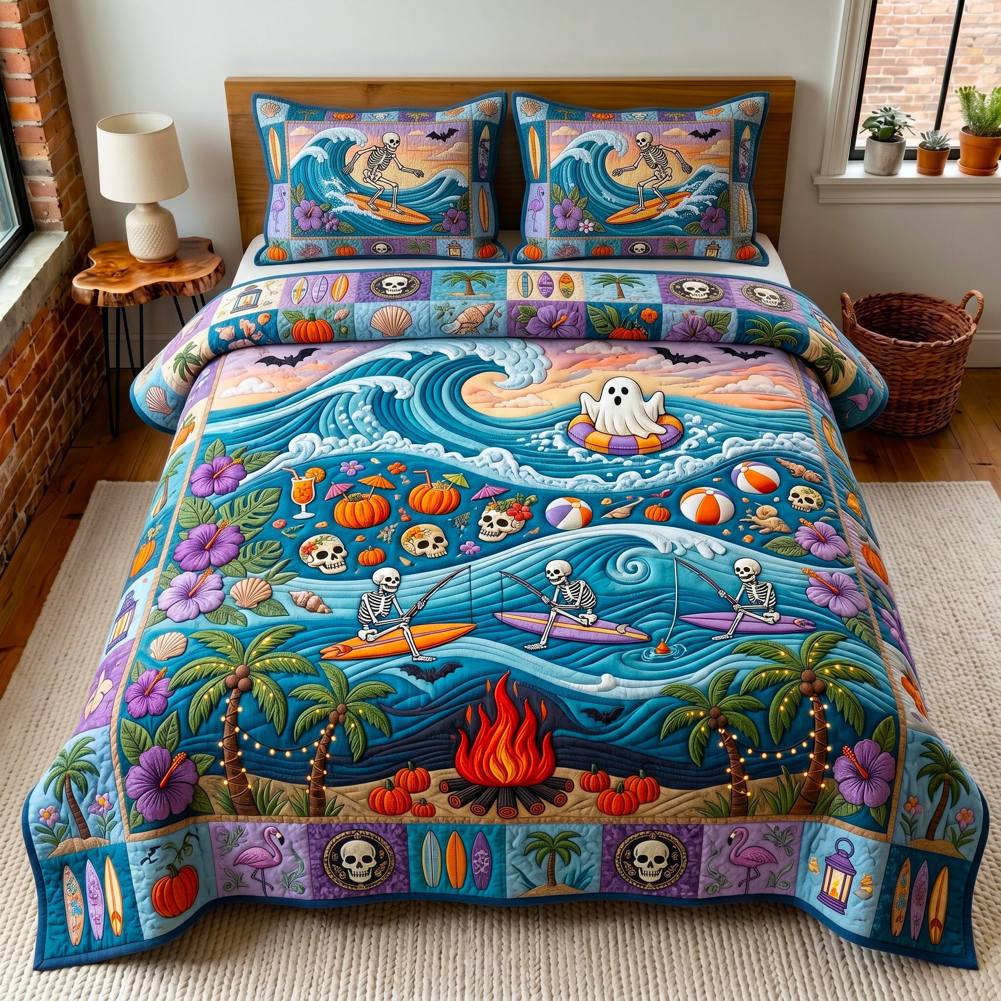 Tropical Haunt 3-Piece Quilted Bedding Set GFTOMA12655