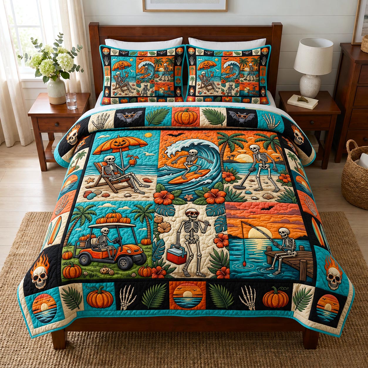 Tropical Haunt 3-Piece Quilted Bedding Set GFTOMA12656