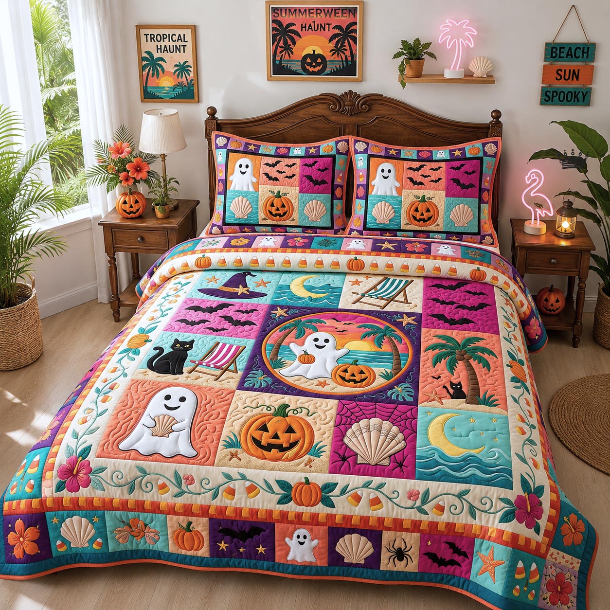 Tropical Haunt 3-Piece Quilted Bedding Set GFTOMA12660