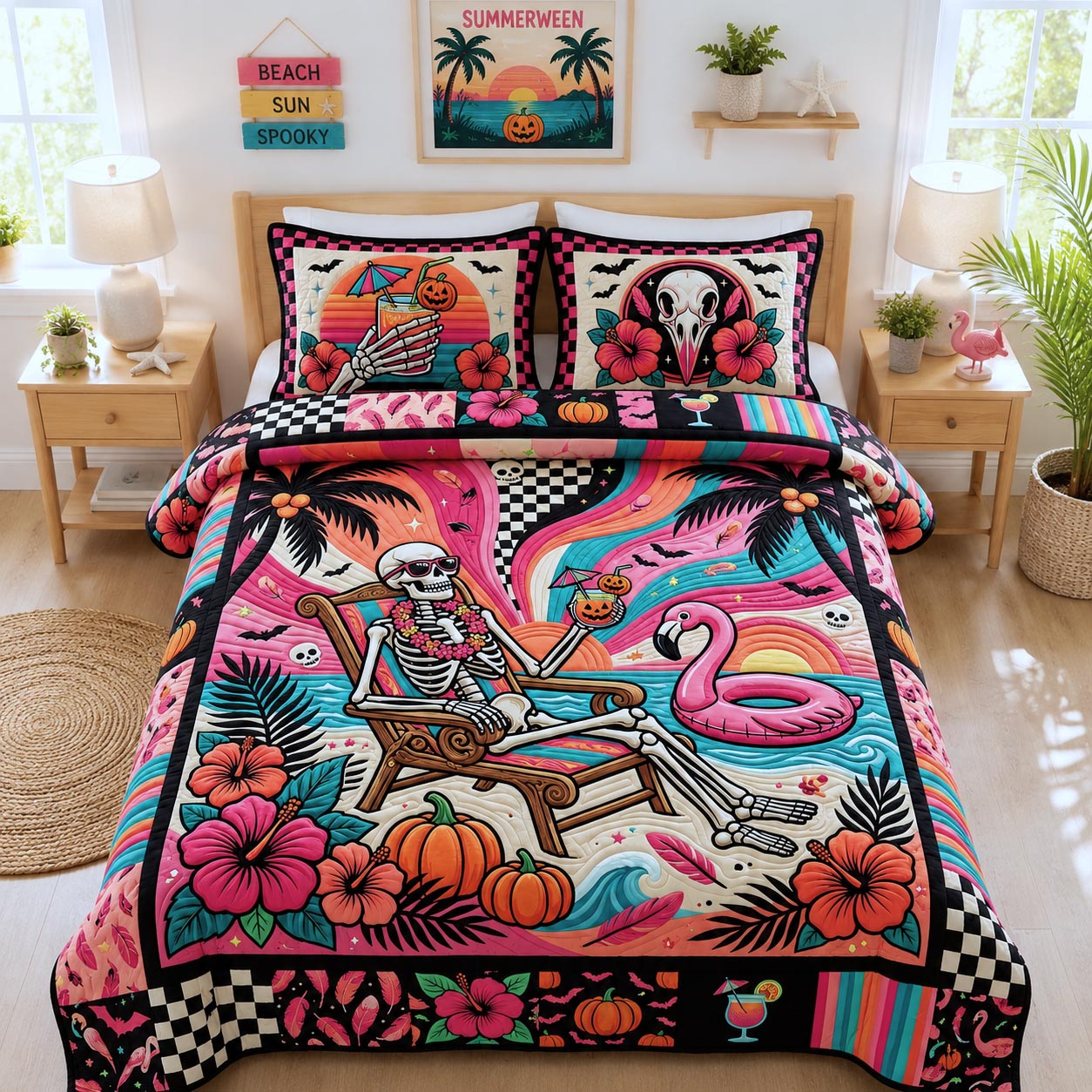 Tropical Haunt 3-Piece Quilted Bedding Set GFTOMA12661