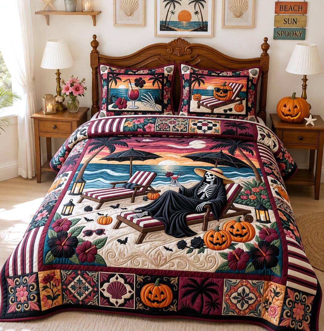 Tropical Haunt 3-Piece Quilted Bedding Set GFTOMA12663