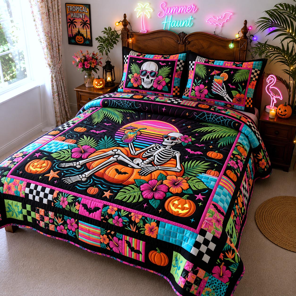Tropical Haunt 3-Piece Quilted Bedding Set GFTOMA12664