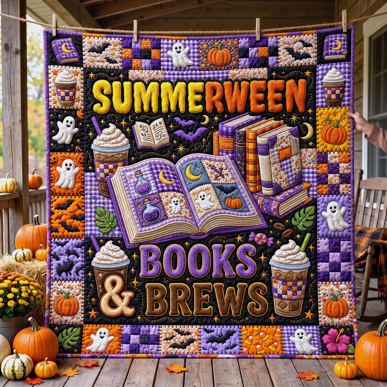 Cozy Library Quilted Blanket GFTOMA12713
