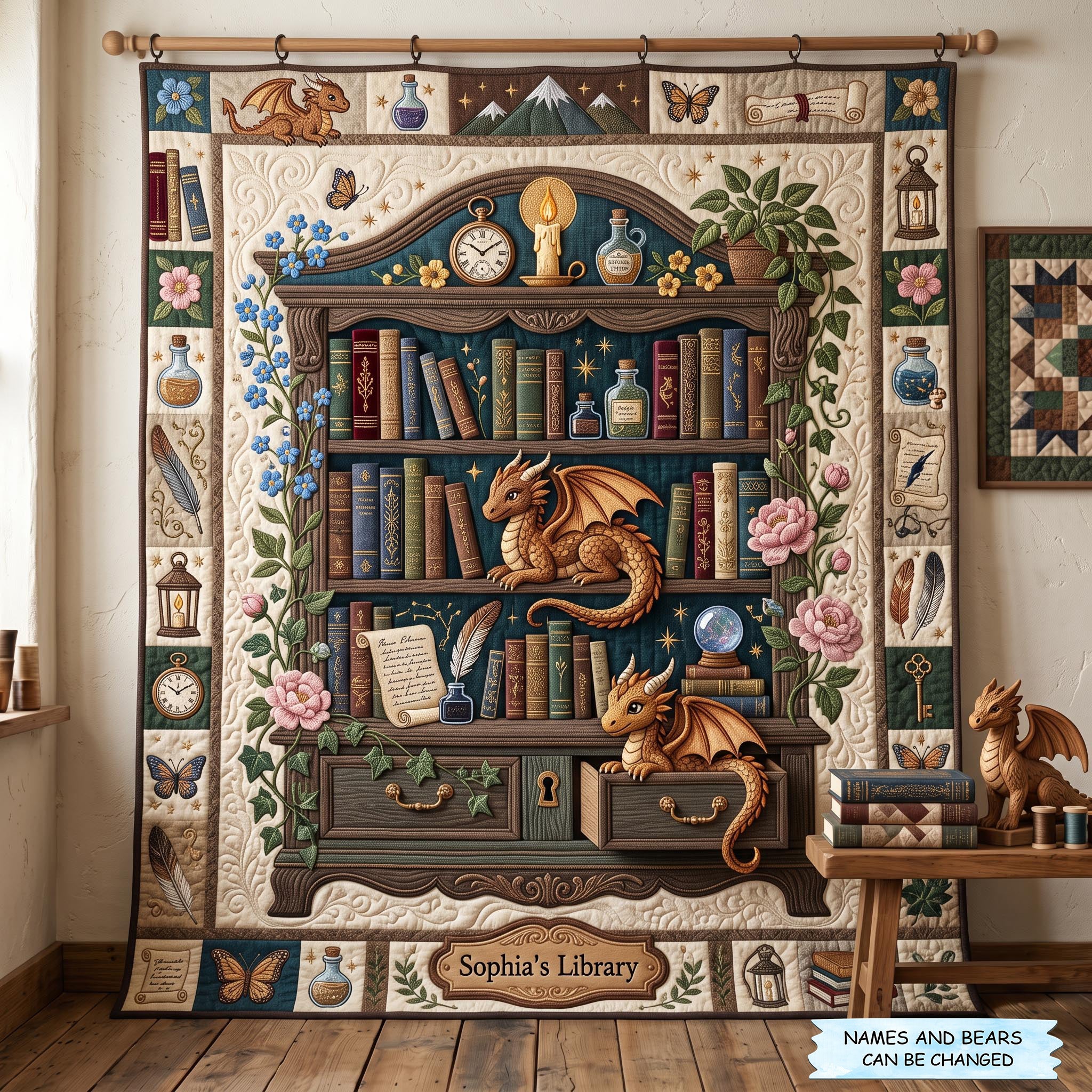 Literary Haven Quilted Blanket QTCUZ GFTOMA12718