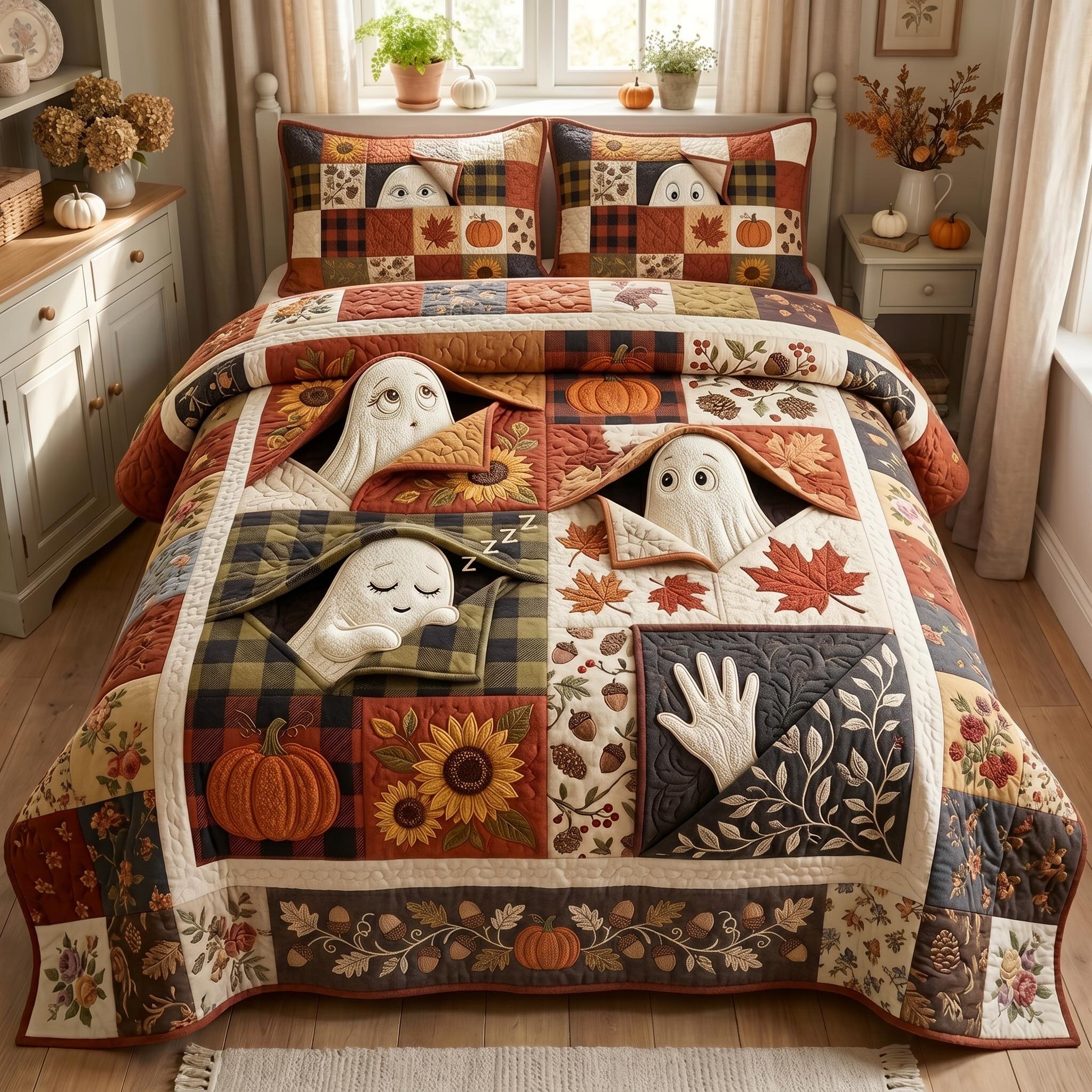 Ghost Magic 3-Piece Quilted Bedding Set GFTOMA12730