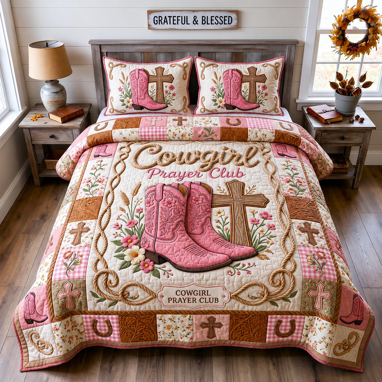 Western Faith 3-Piece Quilted Bedding Set GFTOMA12819