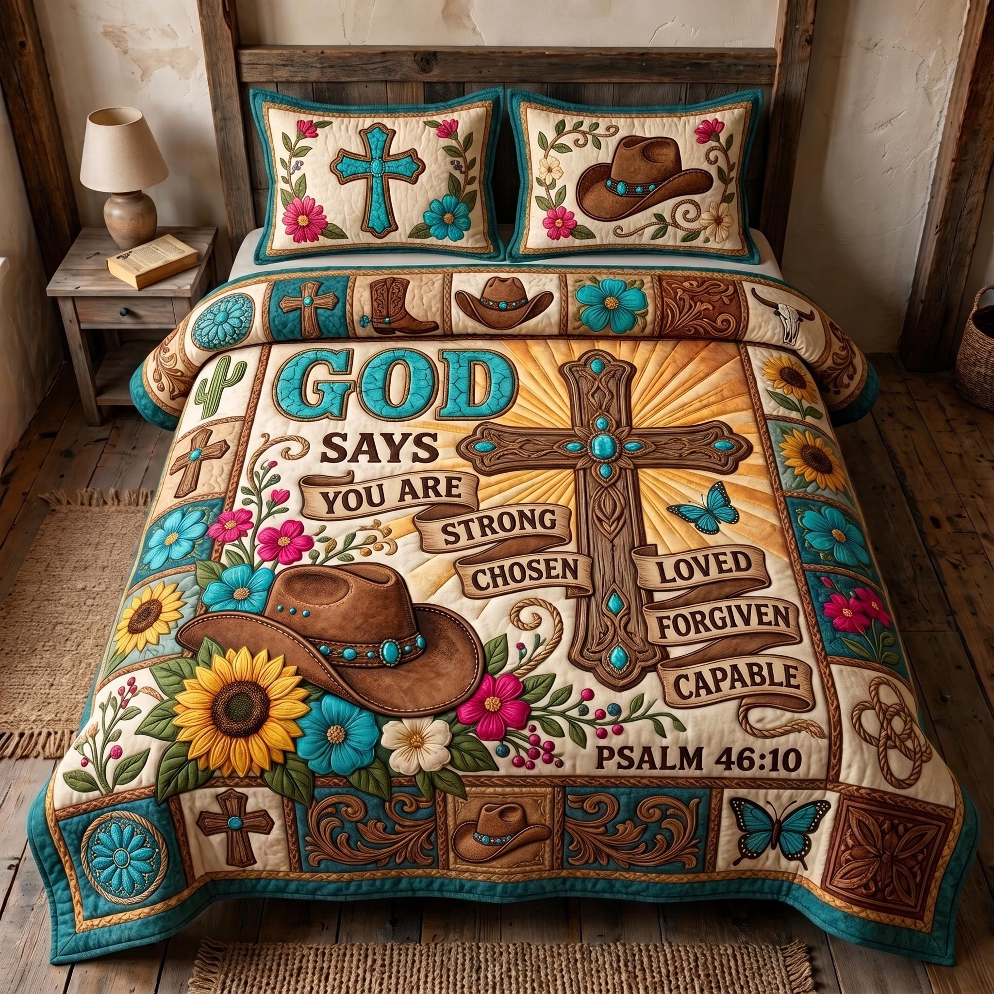 Western Grace 3-Piece Quilted Bedding Set GFTOMA12822