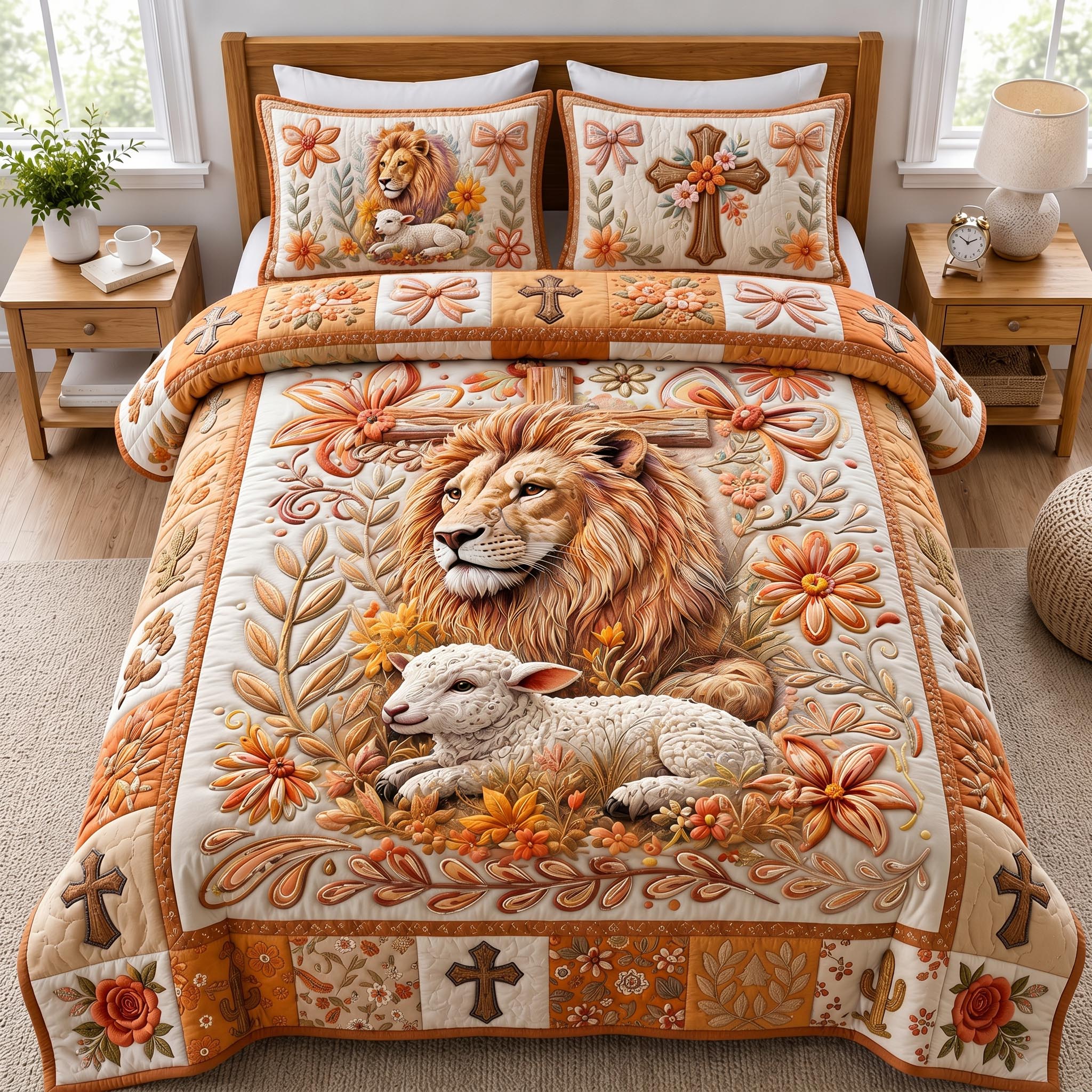 Sacred Peace 3-Piece Quilted Bedding Set GFTOMA12827