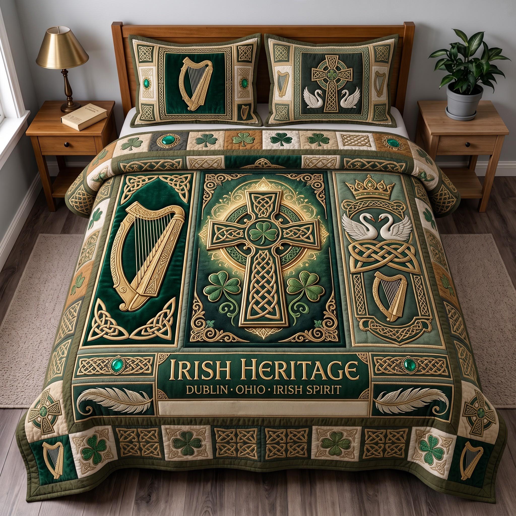 Irish Legacy 3-Piece Quilted Bedding Set GFTOMA12856