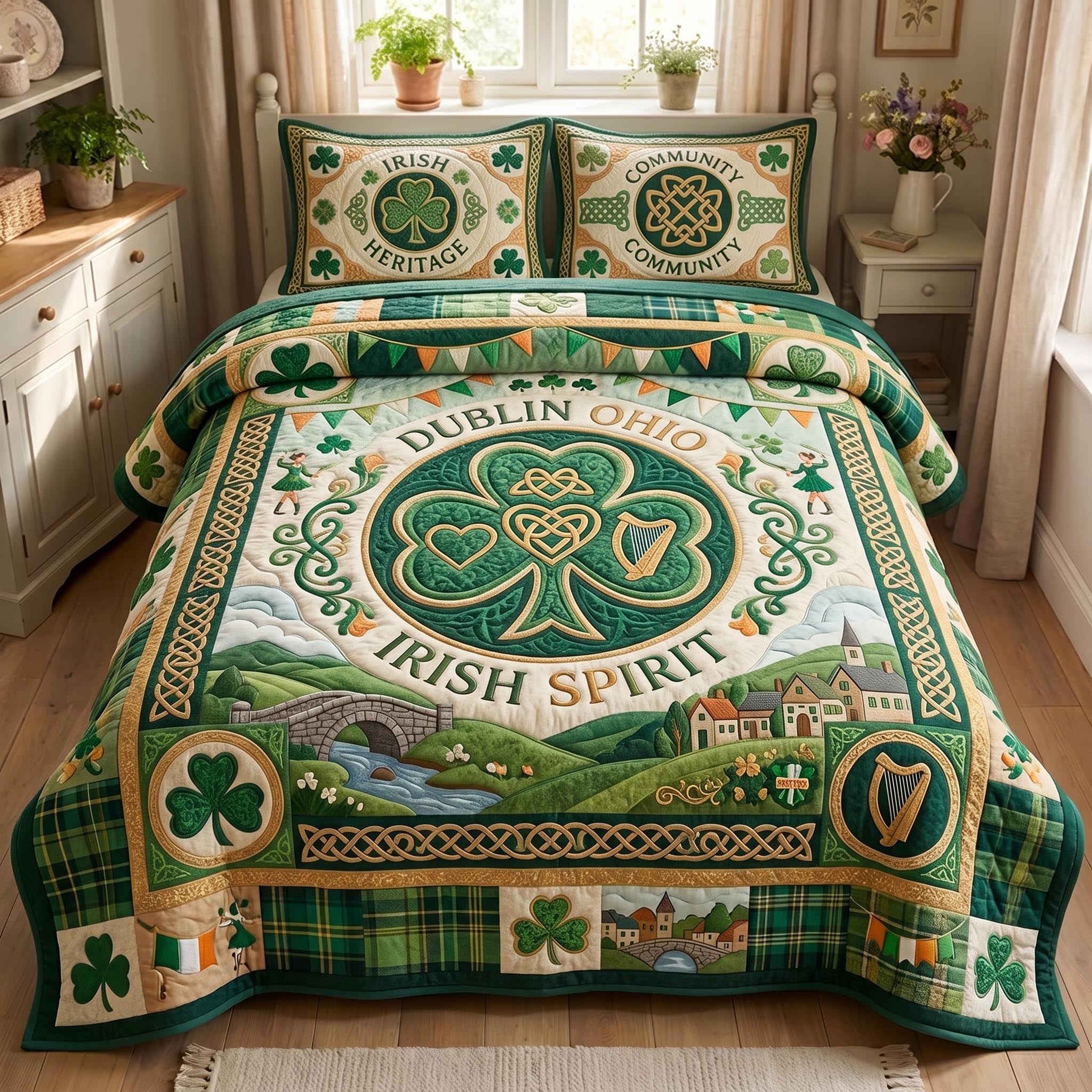 Dublin Charm 3-Piece Quilted Bedding Set GFTOMA12859
