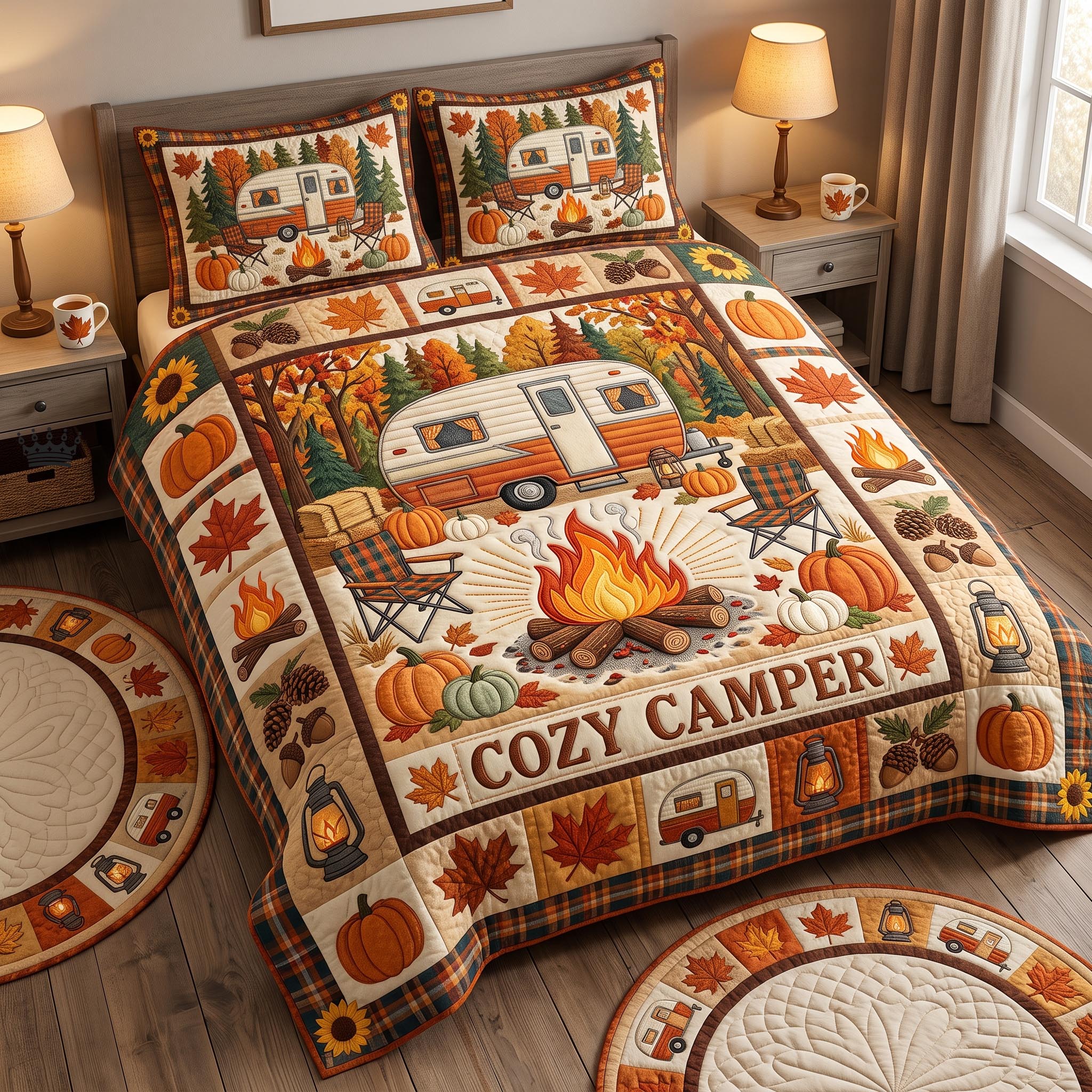 Camp Life 3-Piece Quilted Bedding Set GFTOMA12922