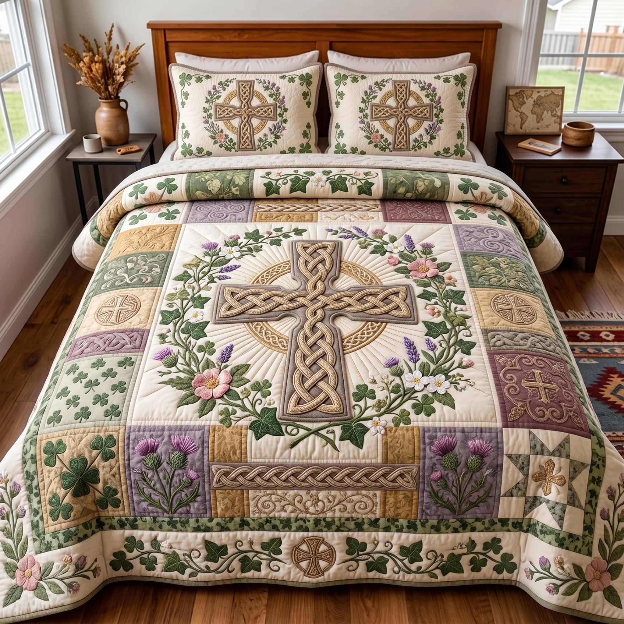 Celtic Grace 3-Piece Quilted Bedding Set GFTOMA12930