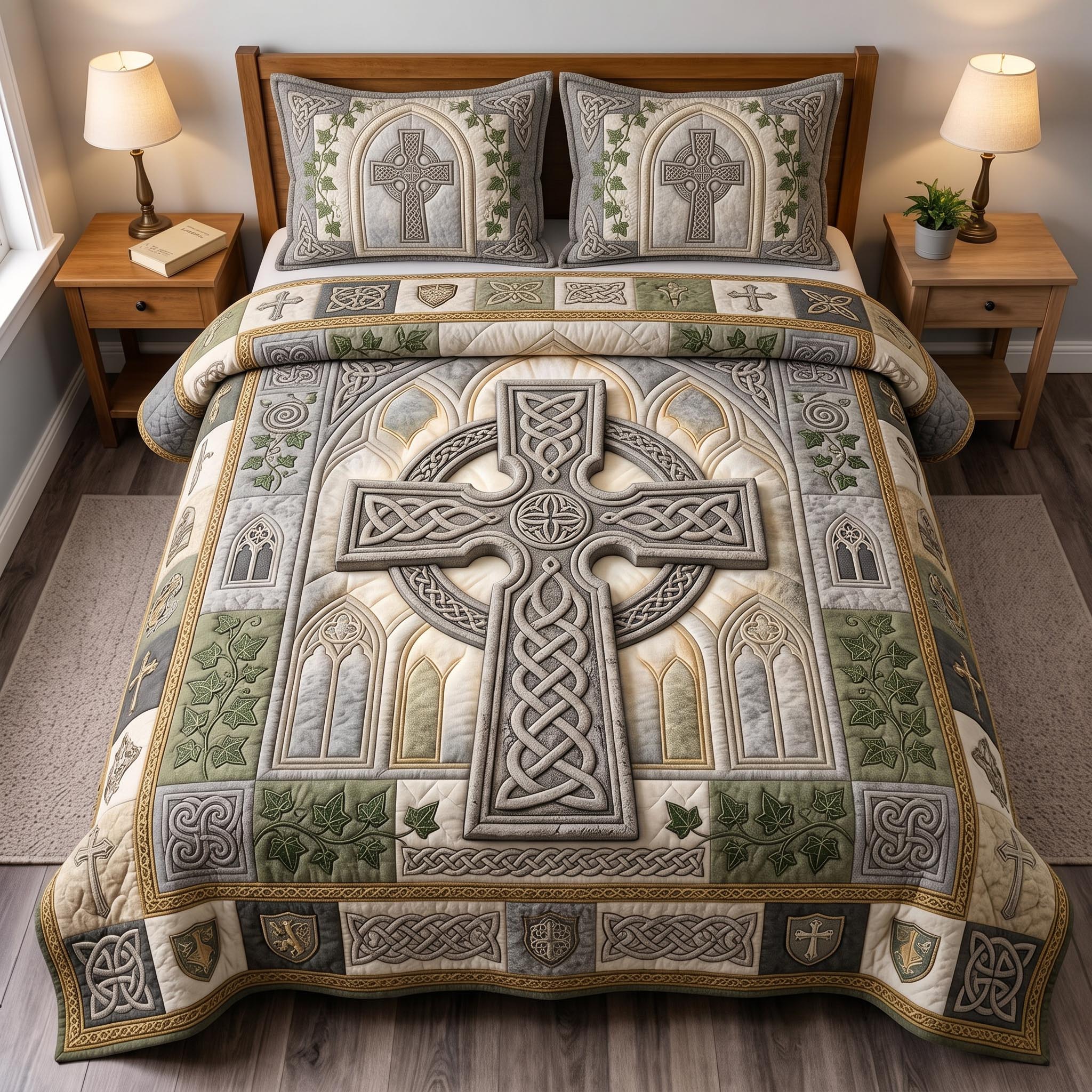 Faith Heritage 3-Piece Quilted Bedding Set GFTOMA12932