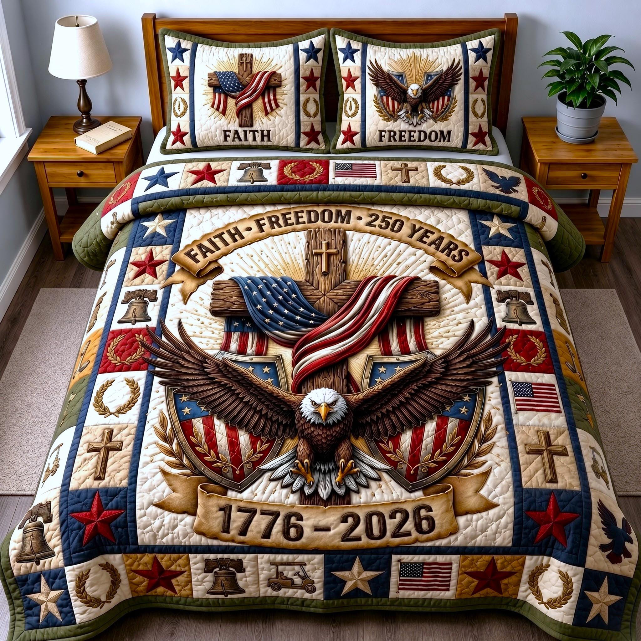 Liberty Faith 3-Piece Quilted Bedding Set GFTOMA12936