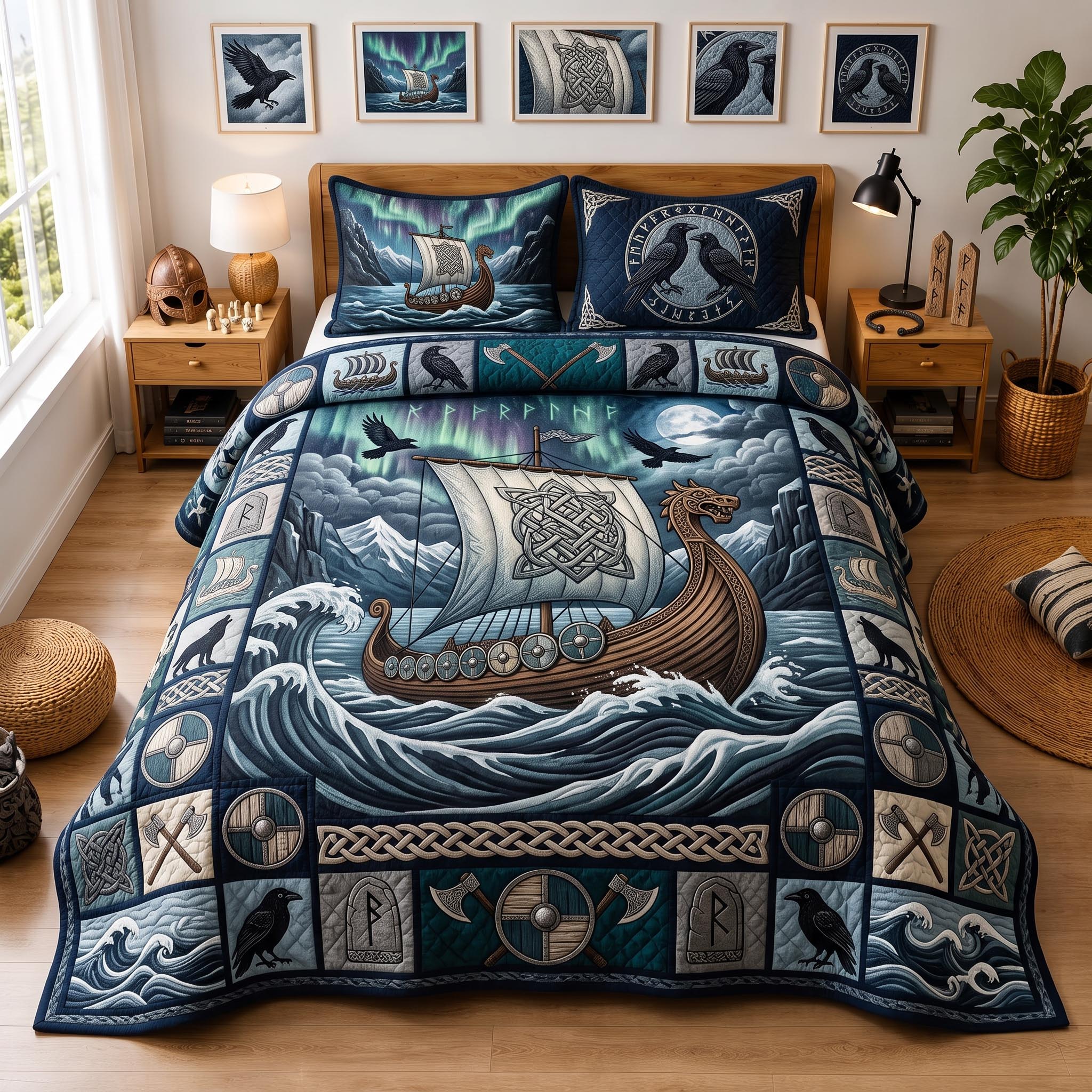 Norse Legacy 3-Piece Quilted Bedding Set GFTOMA13006