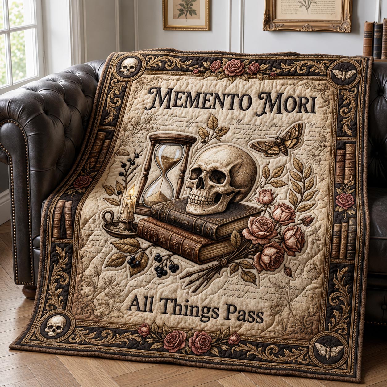 Memento Mori Quilted Blanket GFTOMA13021