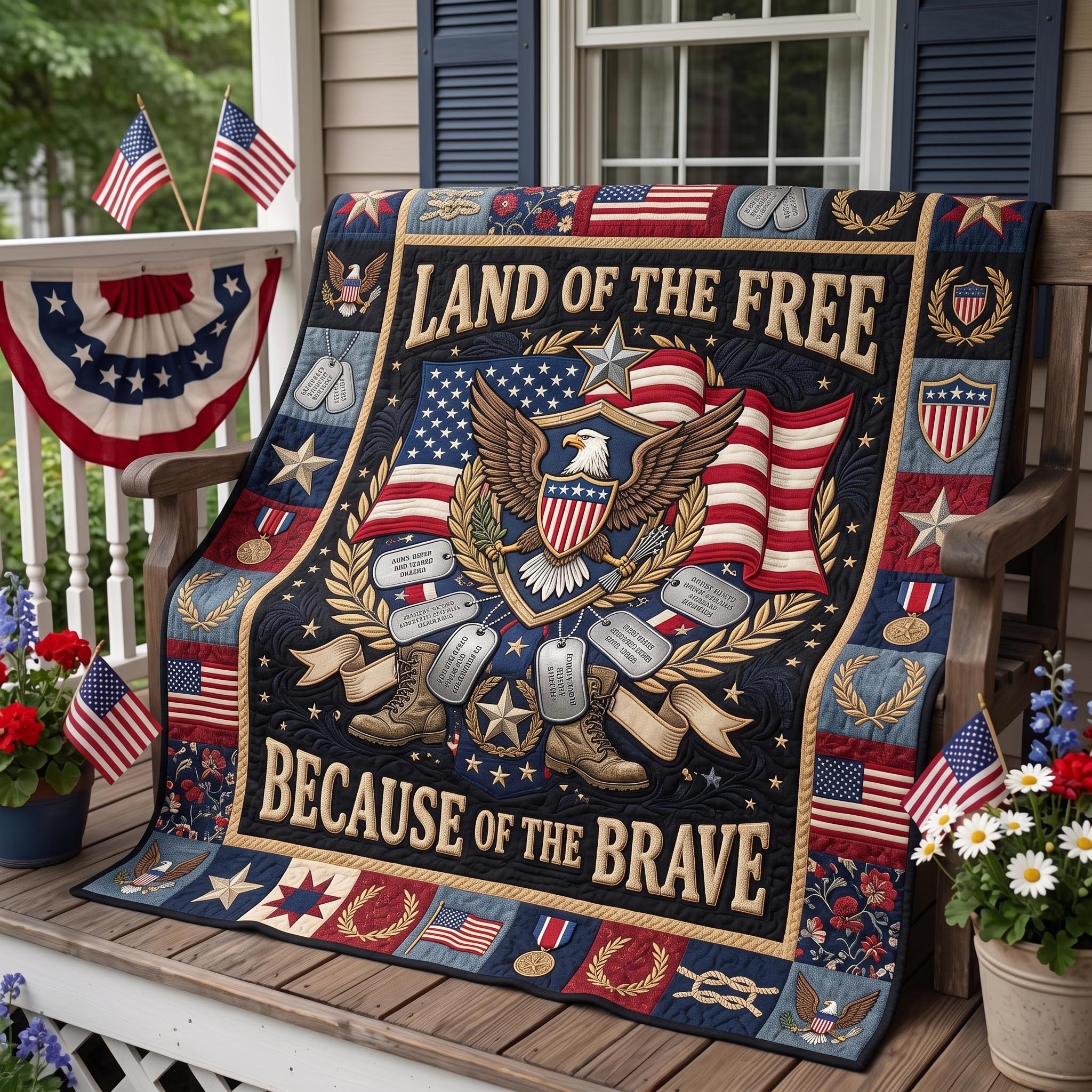 Veteran Pride Quilted Blanket GFTOMA13064