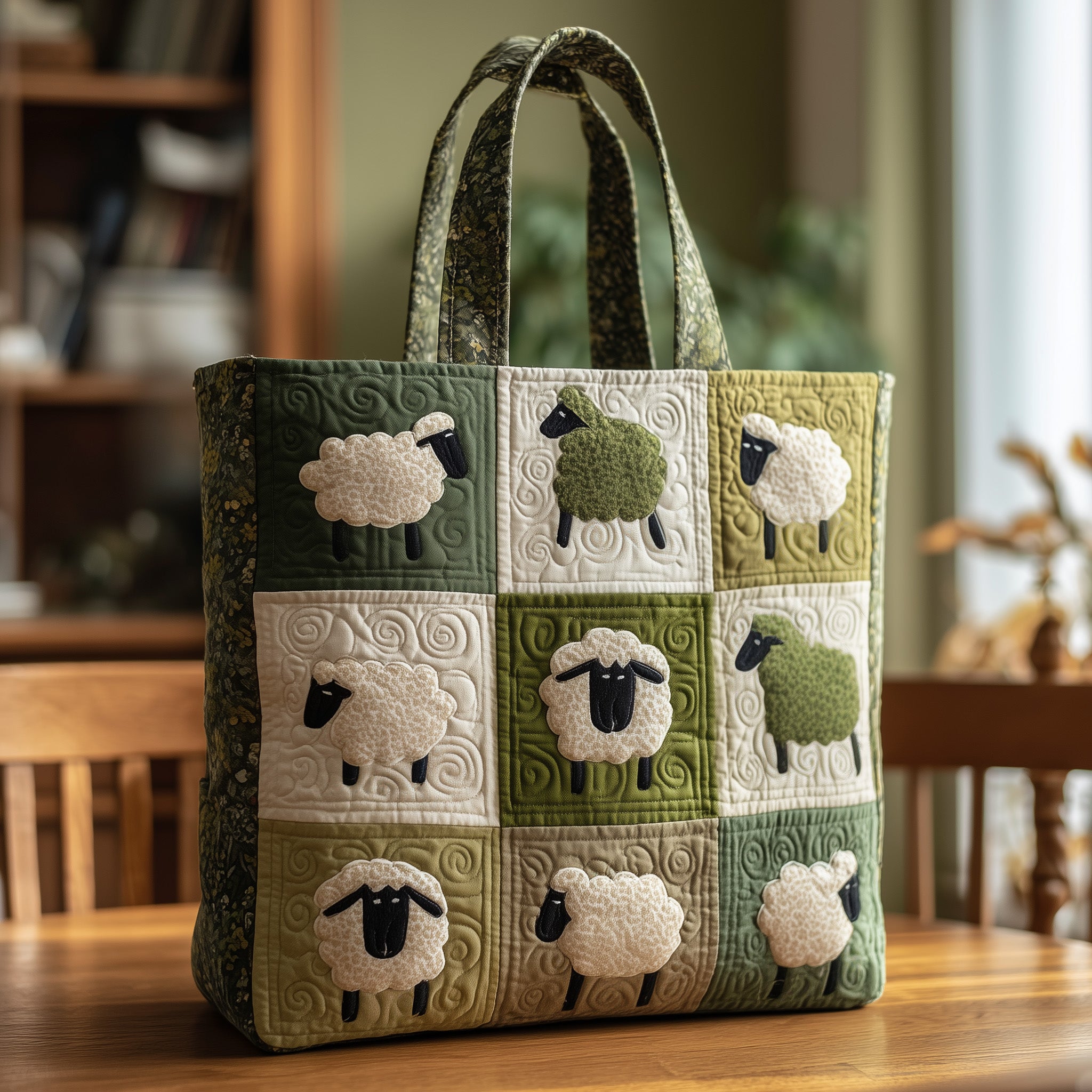 Farmhouse Sheep Quilted Tote Bag GFTOMA1859