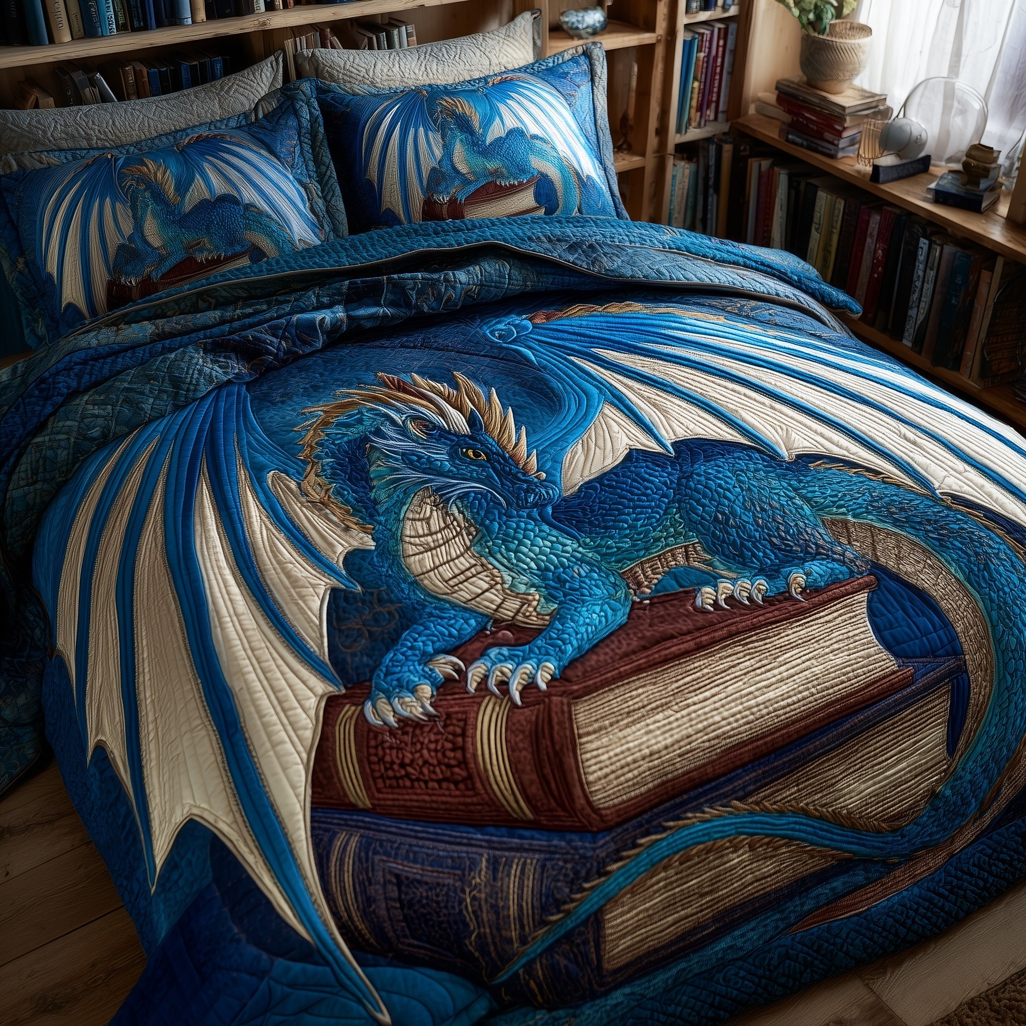 Dragon 3-Piece Quilted Bedding Set GFTOMA1901