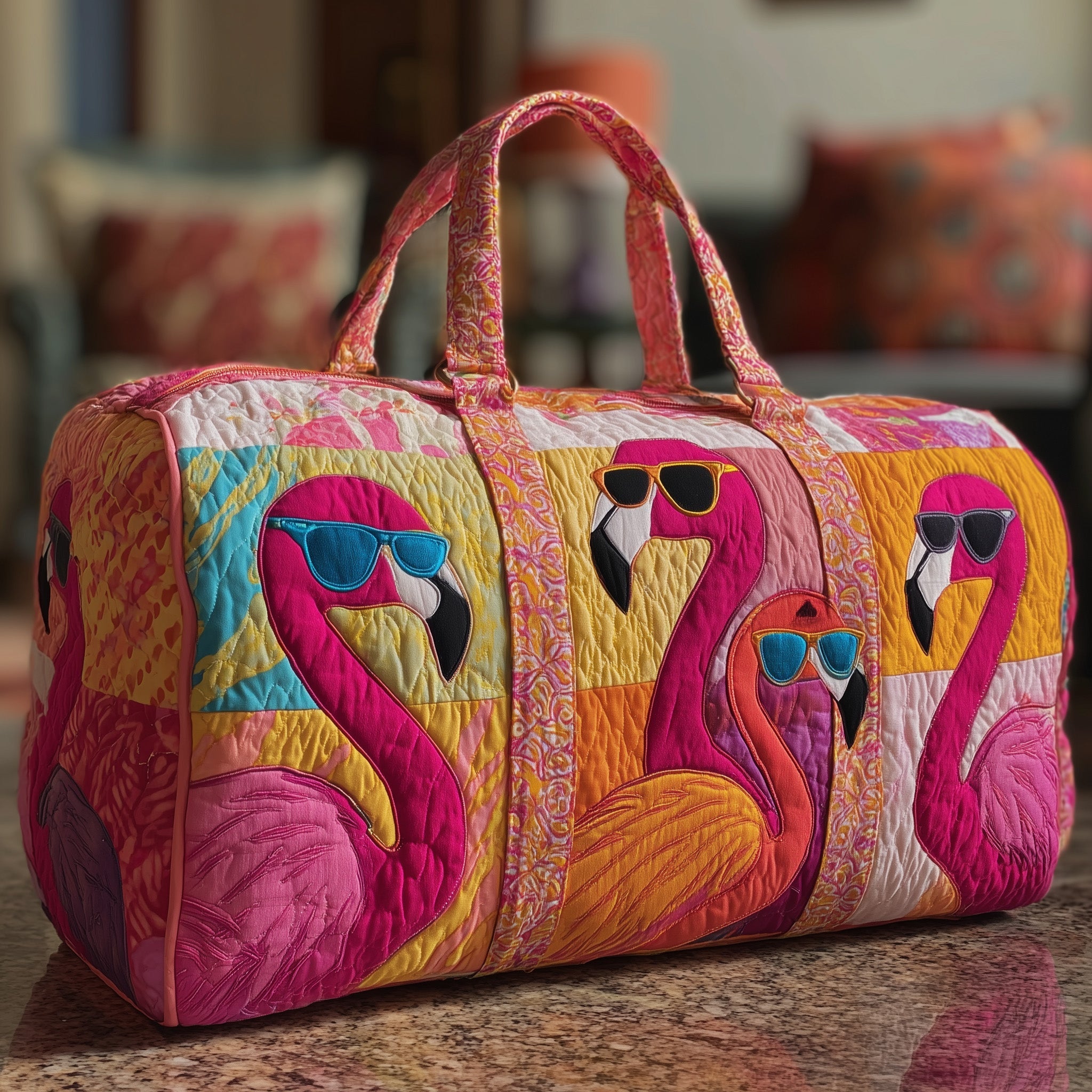 Flamingo Quilted Duffle Bag GFTOMA1978