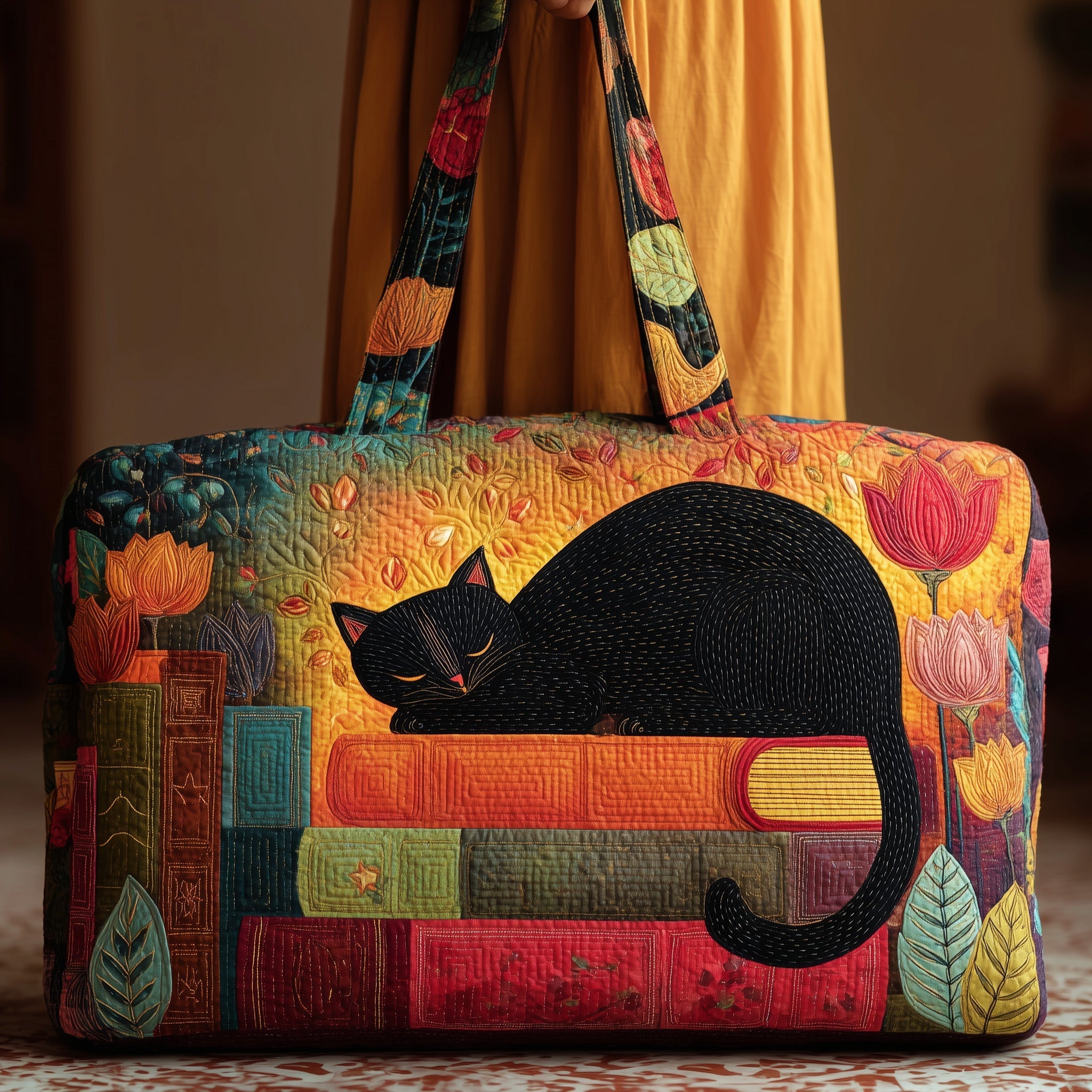 Cat Quilted Duffle Bag GFTOMA2096