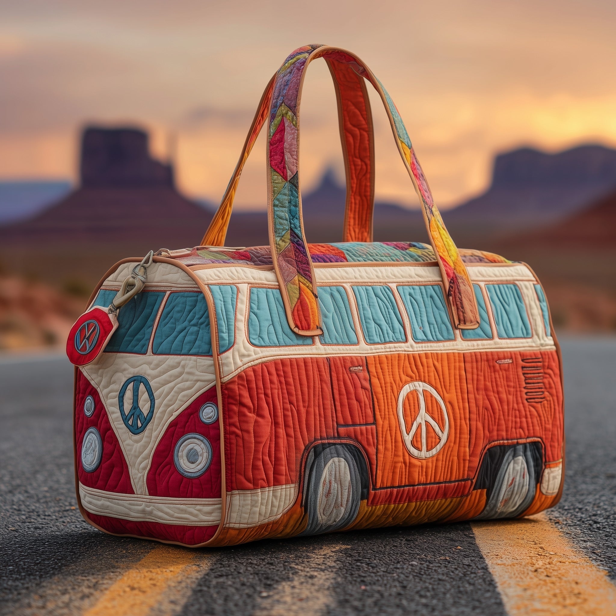 Hippie Van Quilted Duffle Bag GFTOMA3270