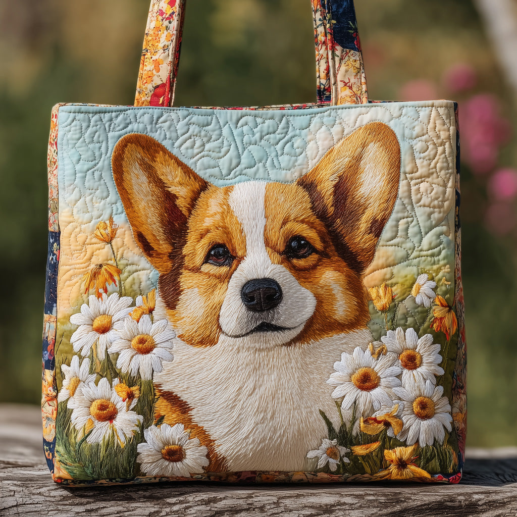 Corgi Quilted Tote Bag GFTOMA3371