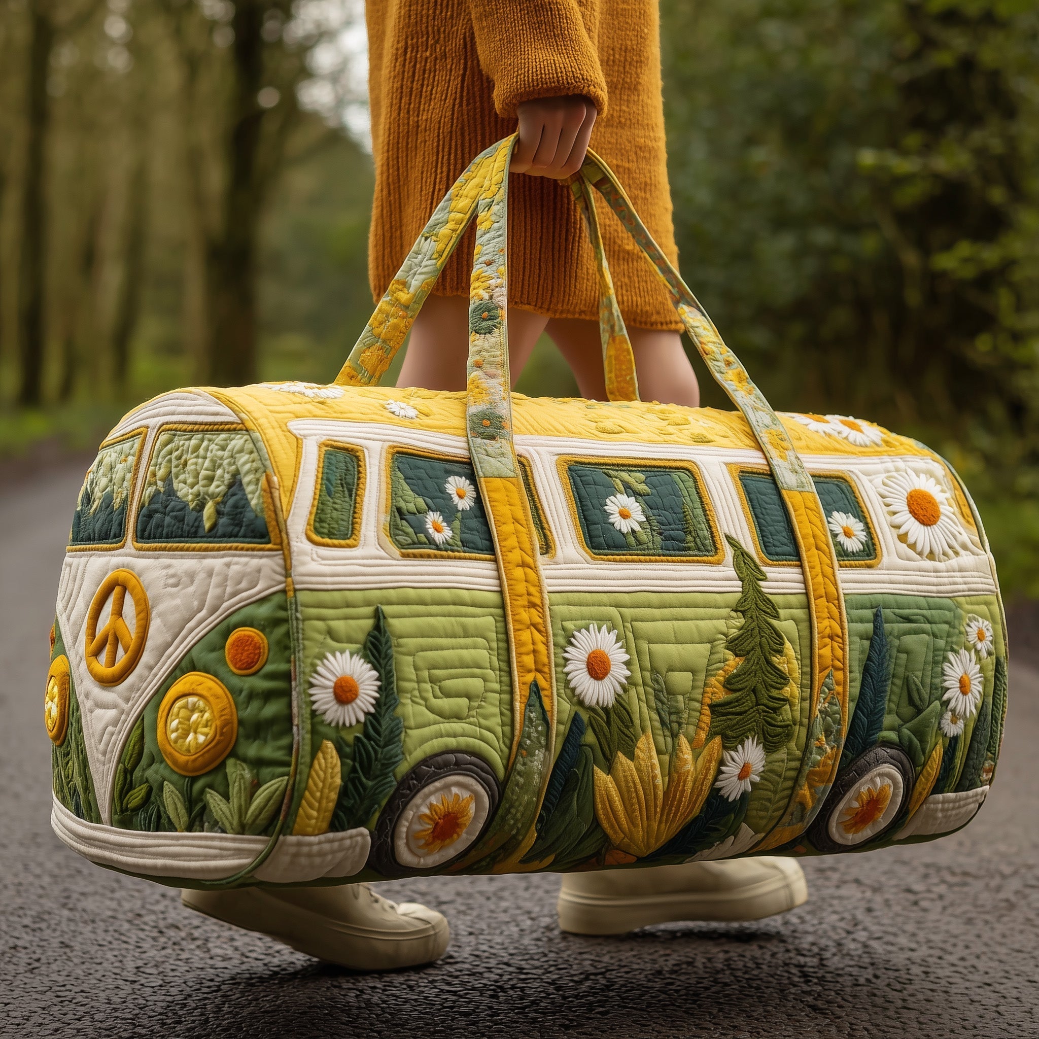 Hippie Van Quilted Duffle Bag GFTOMA3629