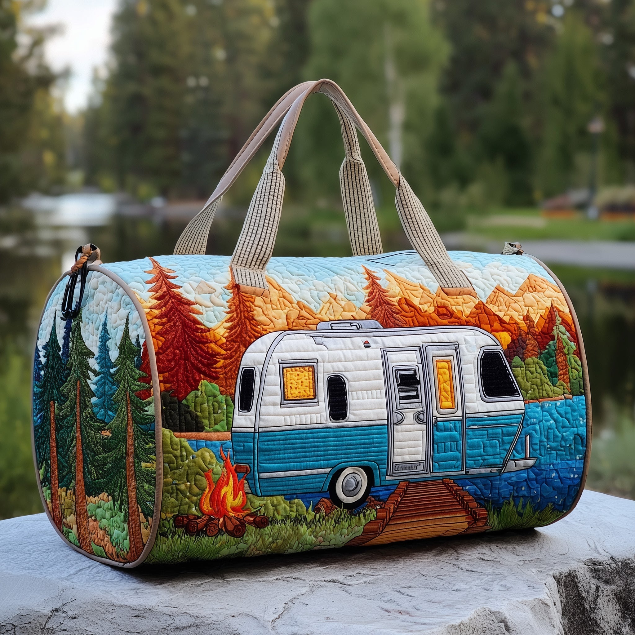 Cozy Camper Quilted Duffle Bag GFTOMA3775